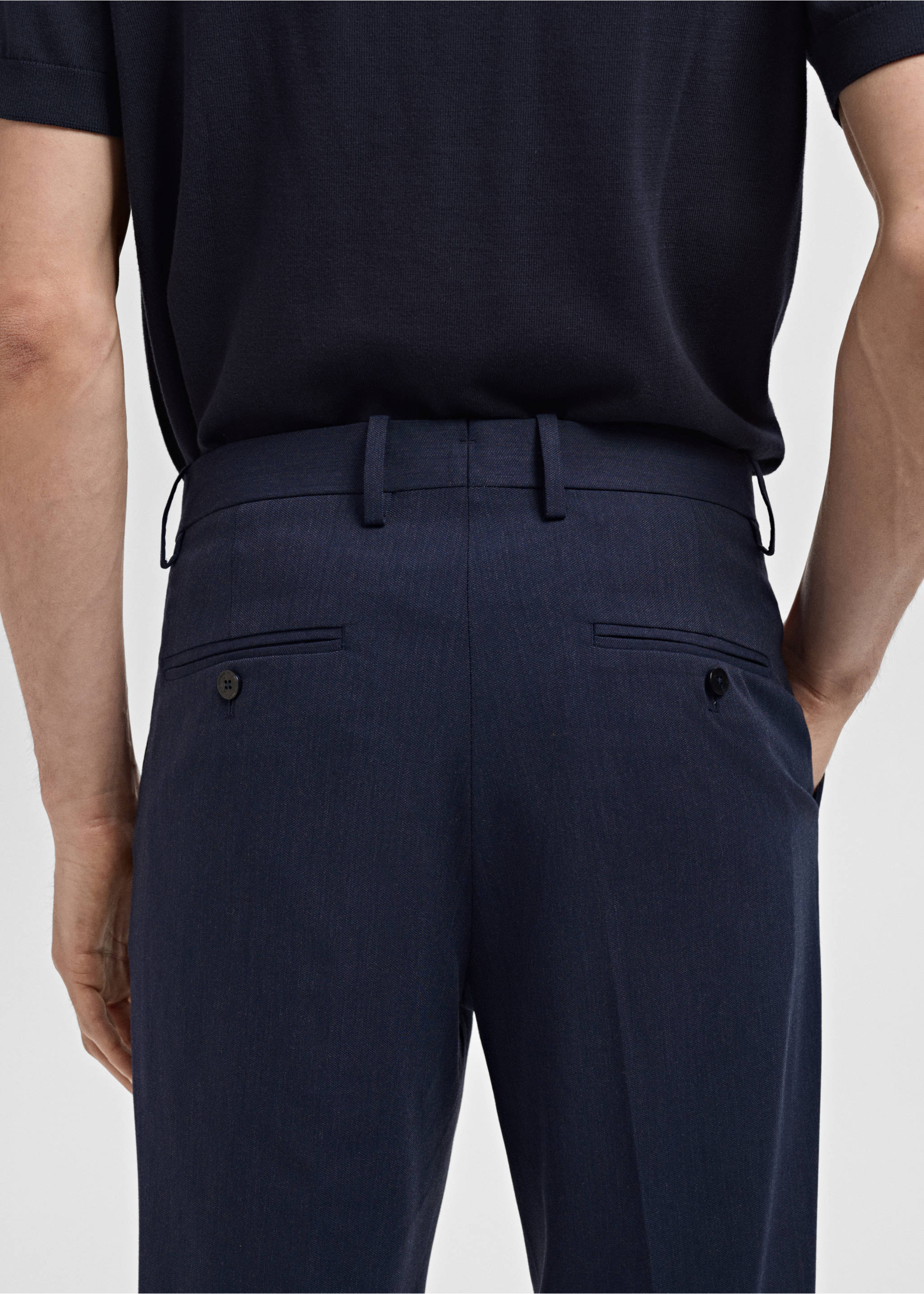 Pantalón traje Mónaco slim fit - Detalle del artículo 3, Azul indigo. Ref: 17031182-00.