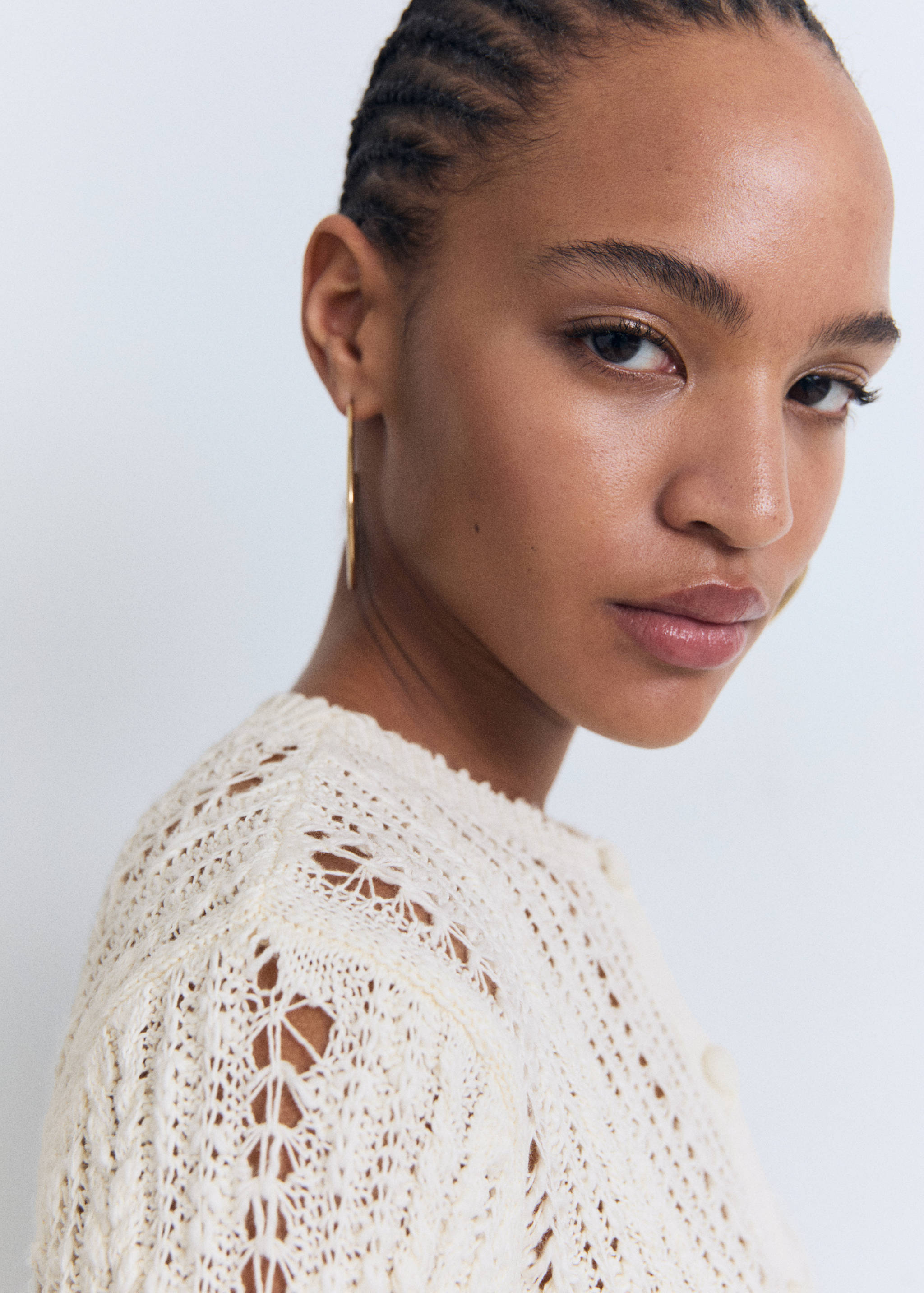 Openwork knit cardigan - Details of the article 1