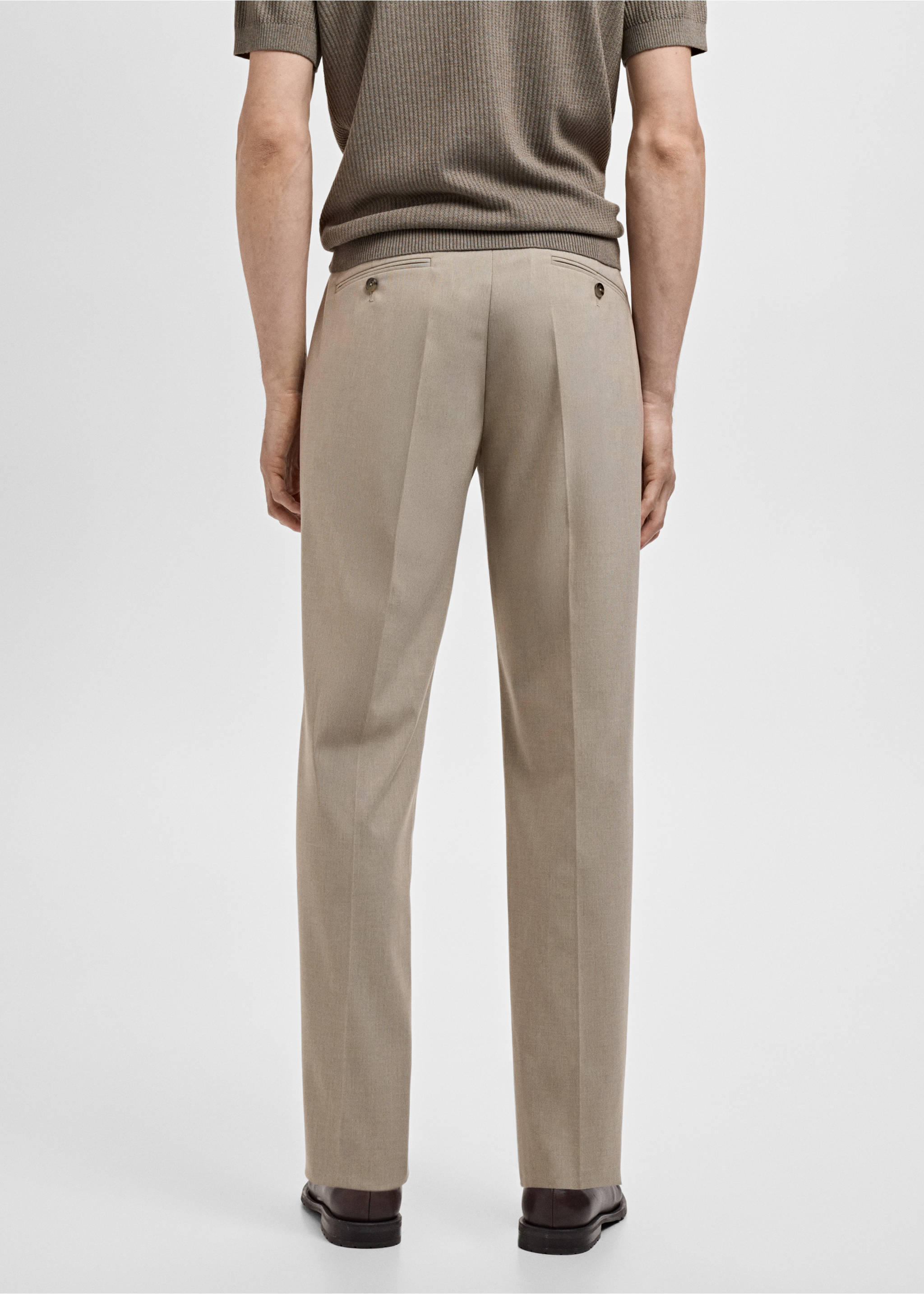 Pantalón traje Mónaco slim fit - Reverso del artículo, Beige. Ref: 17031185-00.