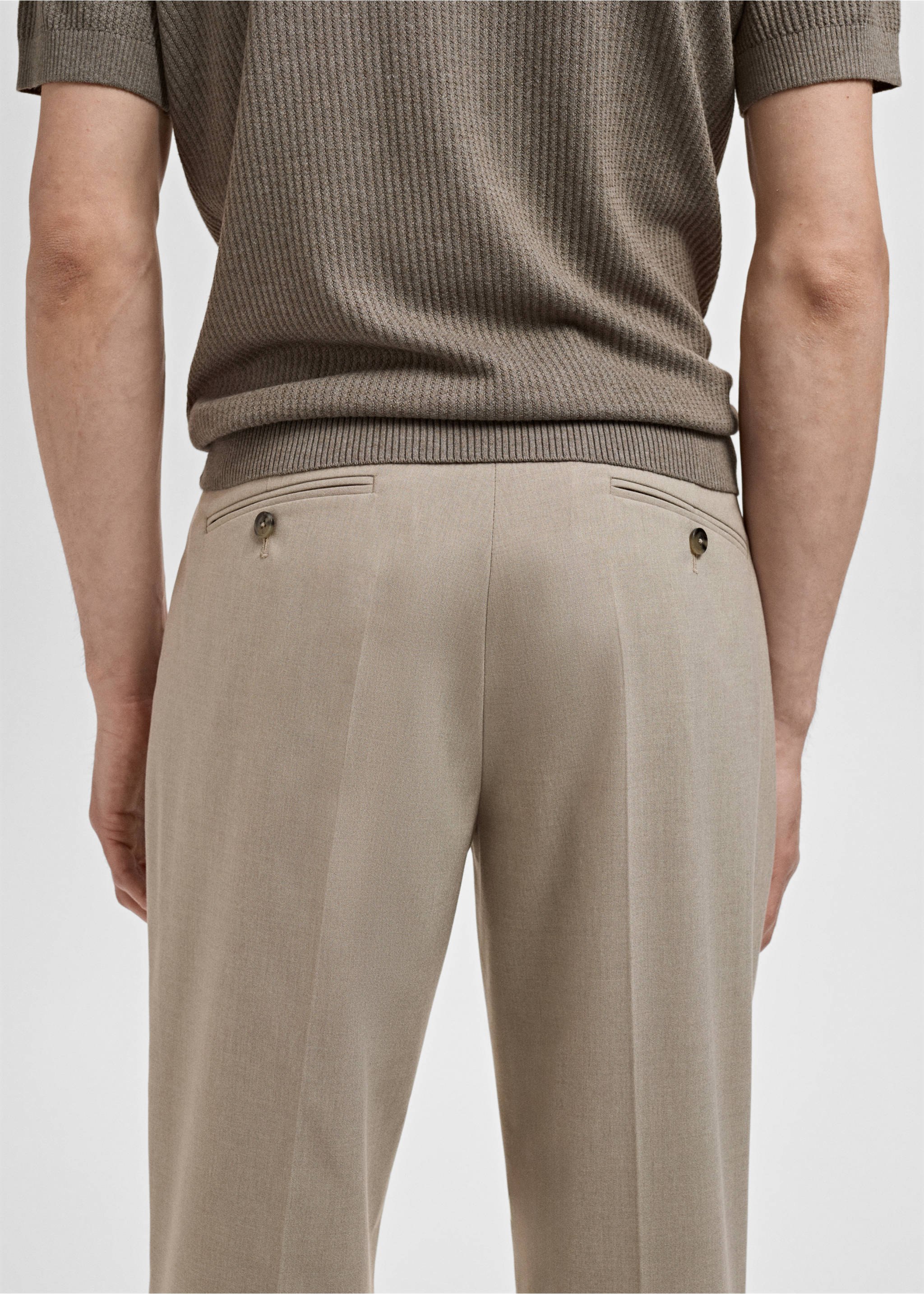Pantalón traje Mónaco slim fit - Detalle del artículo 3, Beige. Ref: 17031185-00.
