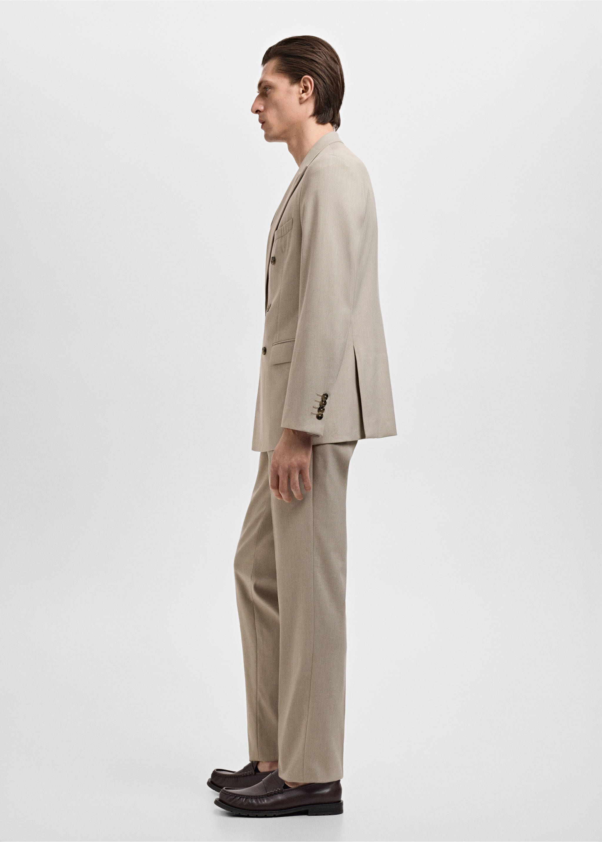Pantalón traje Mónaco slim fit - Detalle del artículo 2, Beige. Ref: 17031185-00.