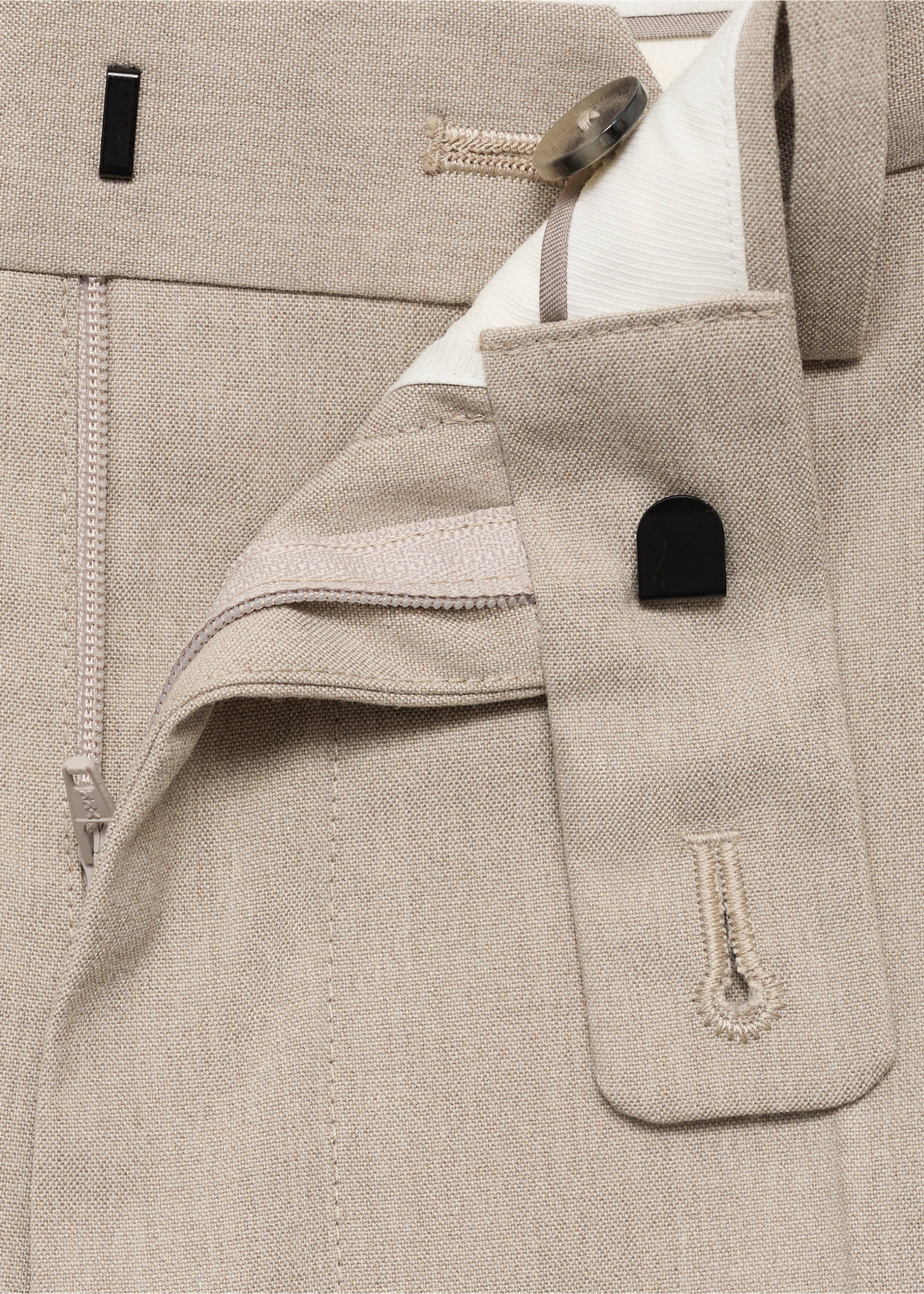 Pantalón traje Mónaco slim fit - Detalle del artículo 8, Beige. Ref: 17031185-00.