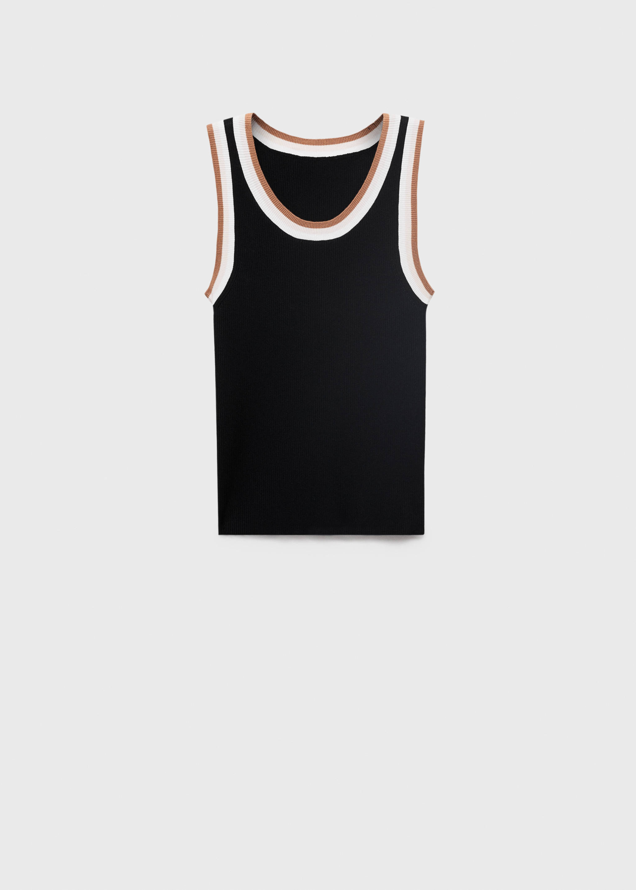 Knitted top with contrast details - Article without model