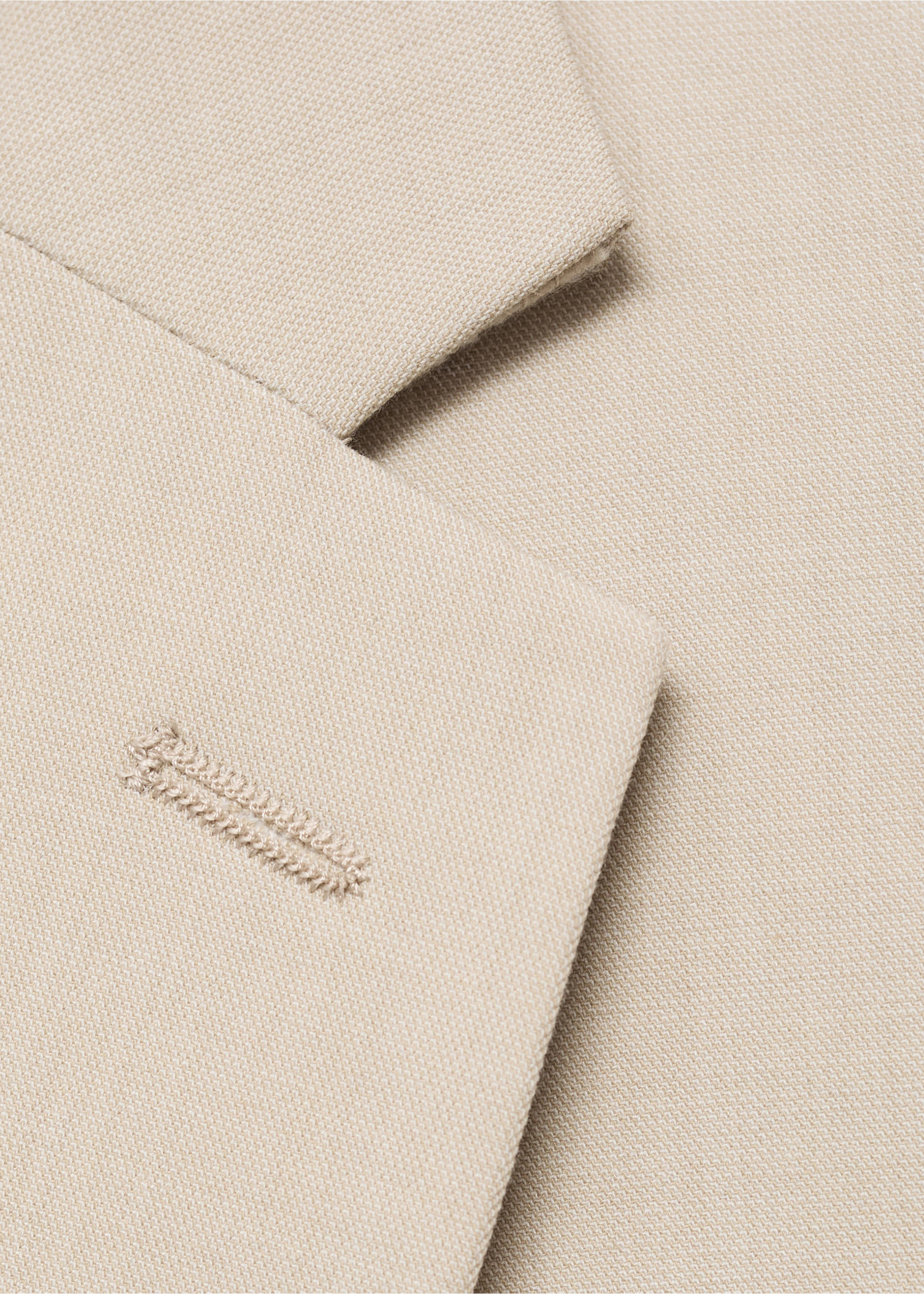 Super slim-fit suit jacket in stretch fabric - Details of the article 8, Beige. Ref: 17031191-01.