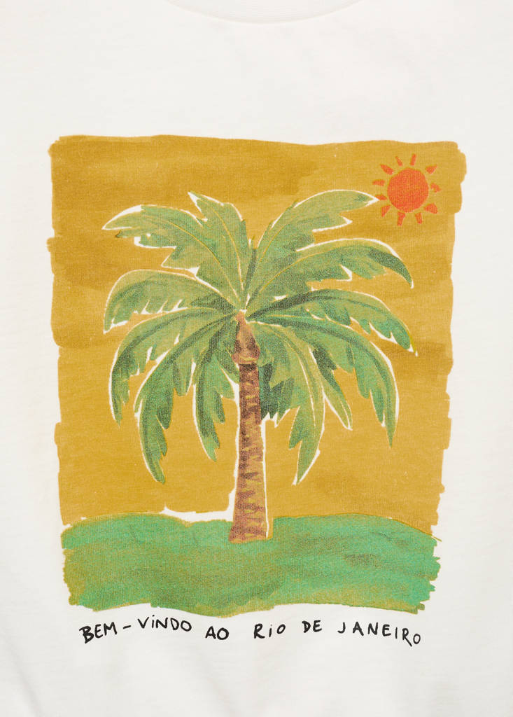 Sleeveless print t-shirt — Off White