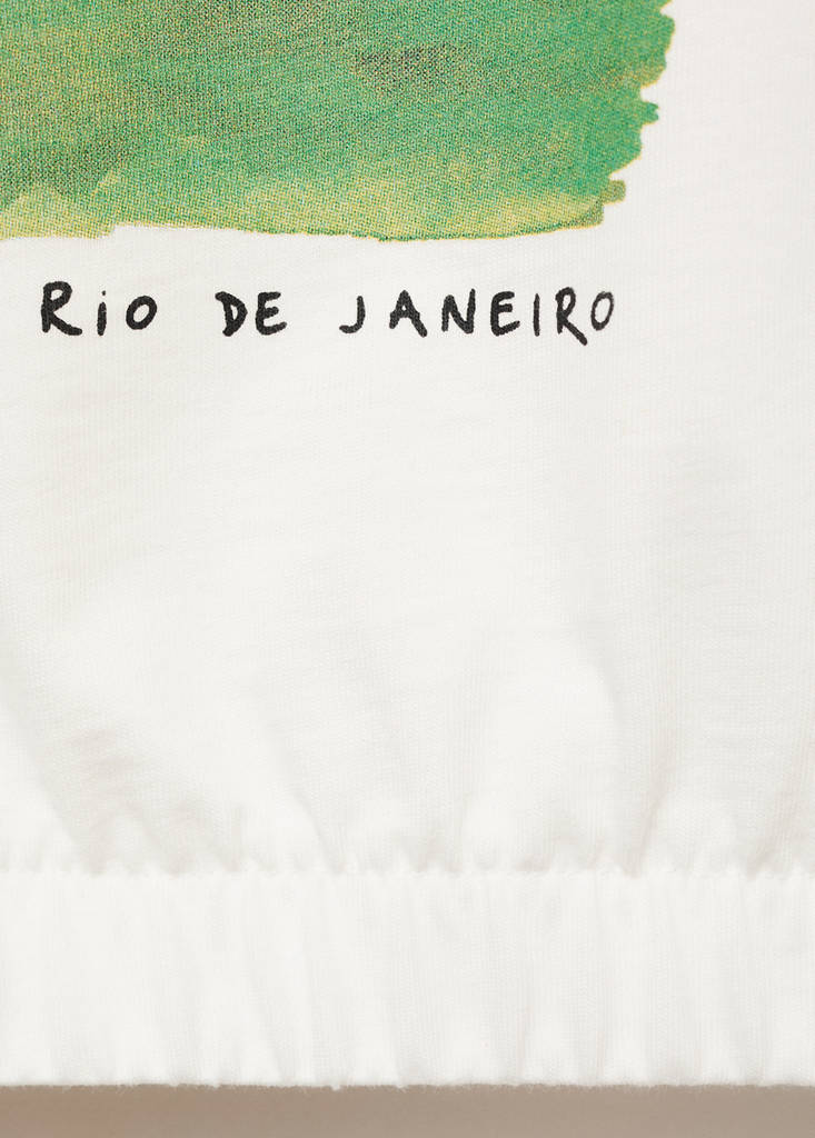 Sleeveless print t-shirt — Off White