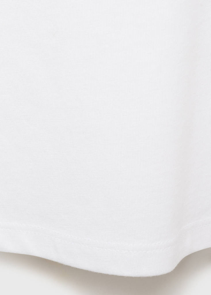 Short-sleeved t-shirt with shoulder pads — White