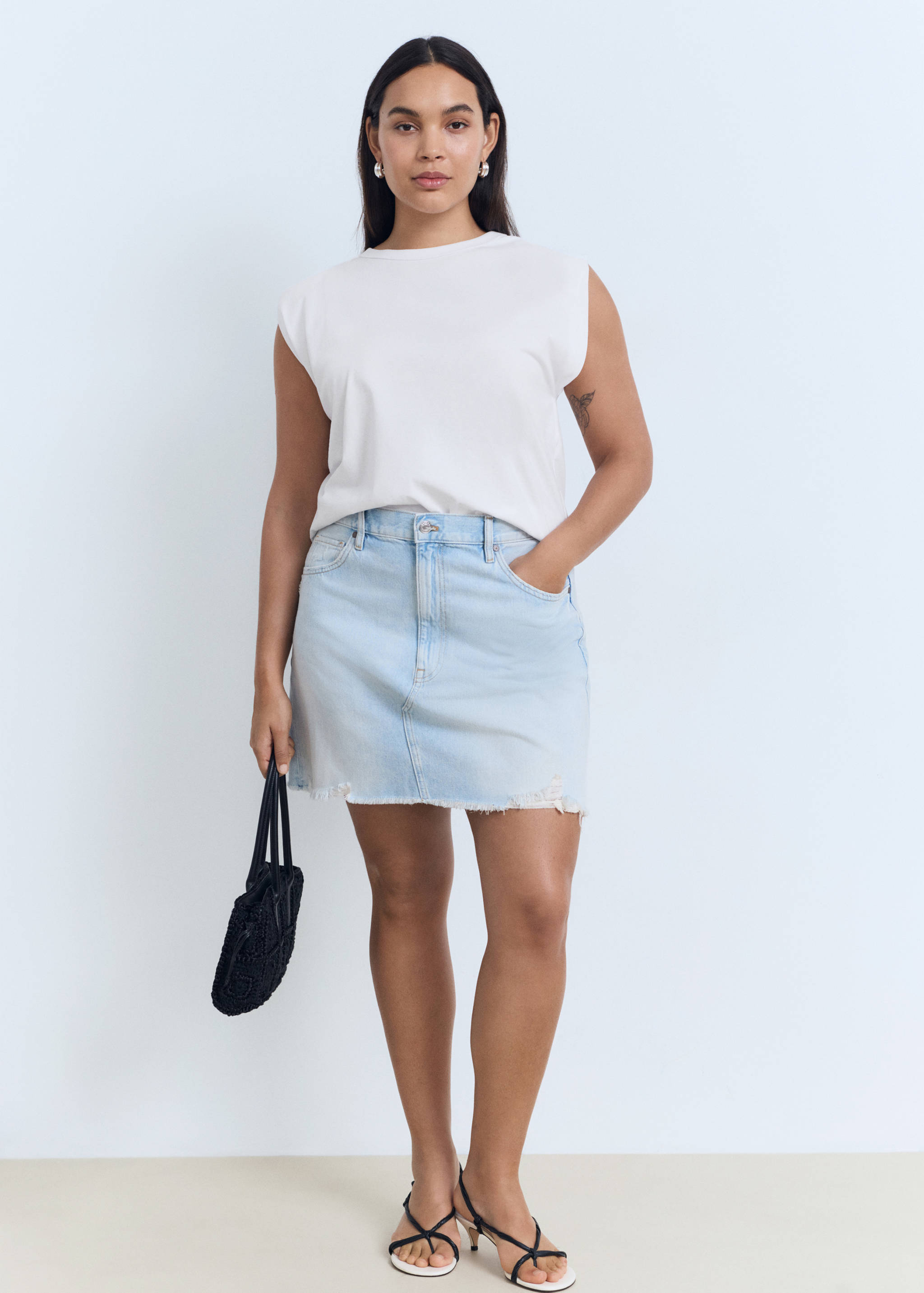 T-shirt épaulettes manches courtes - Détail de l'article 3