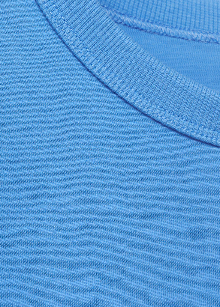 Short-sleeved t-shirt with shoulder pads — Blue