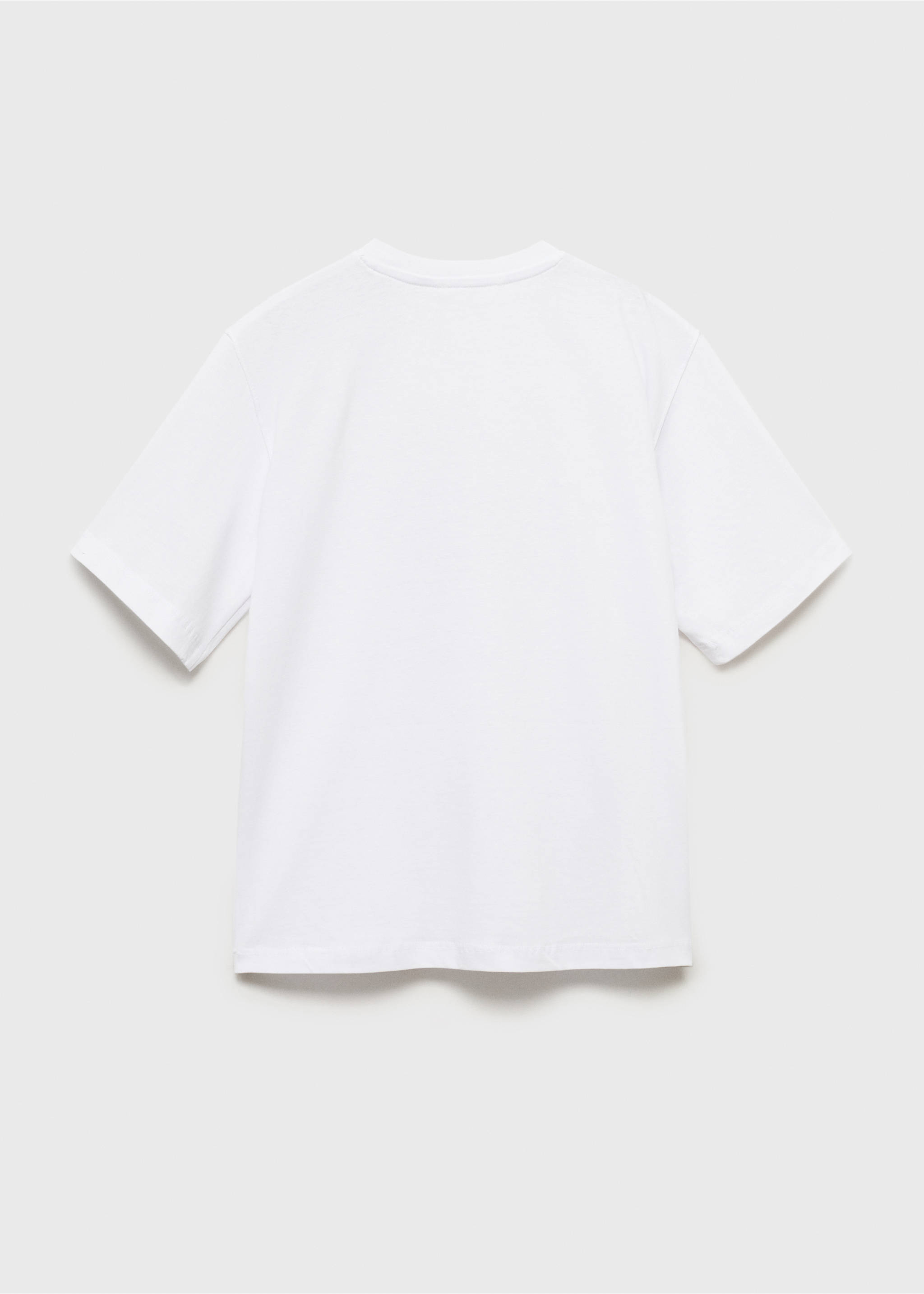 Short-sleeved printed t-shirt - Reverse of the article, White. Ref: 17031203-00.