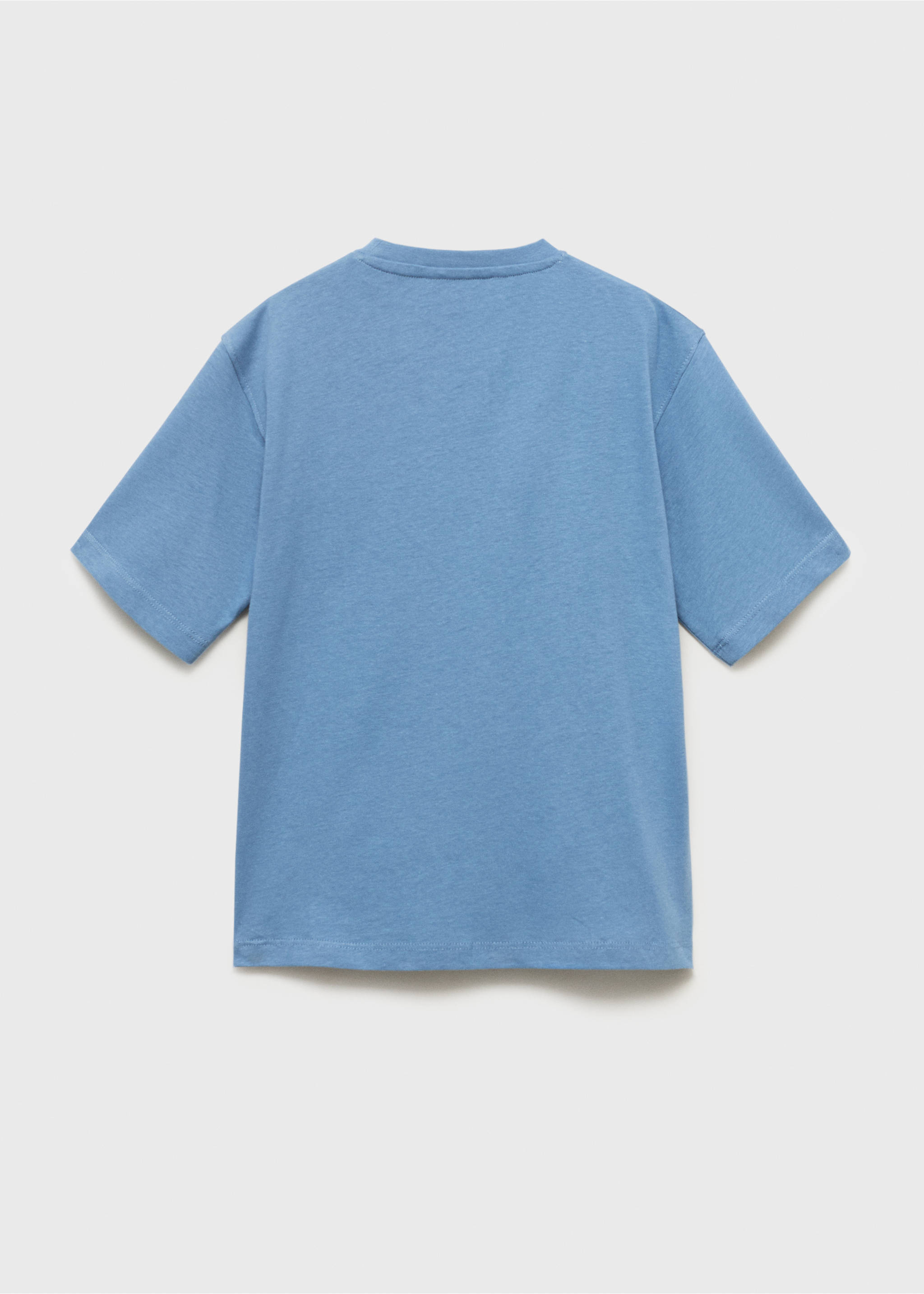 T-shirt imprimé manches courtes - Verso de l’article, Bleu. Ref: 17031203-00.