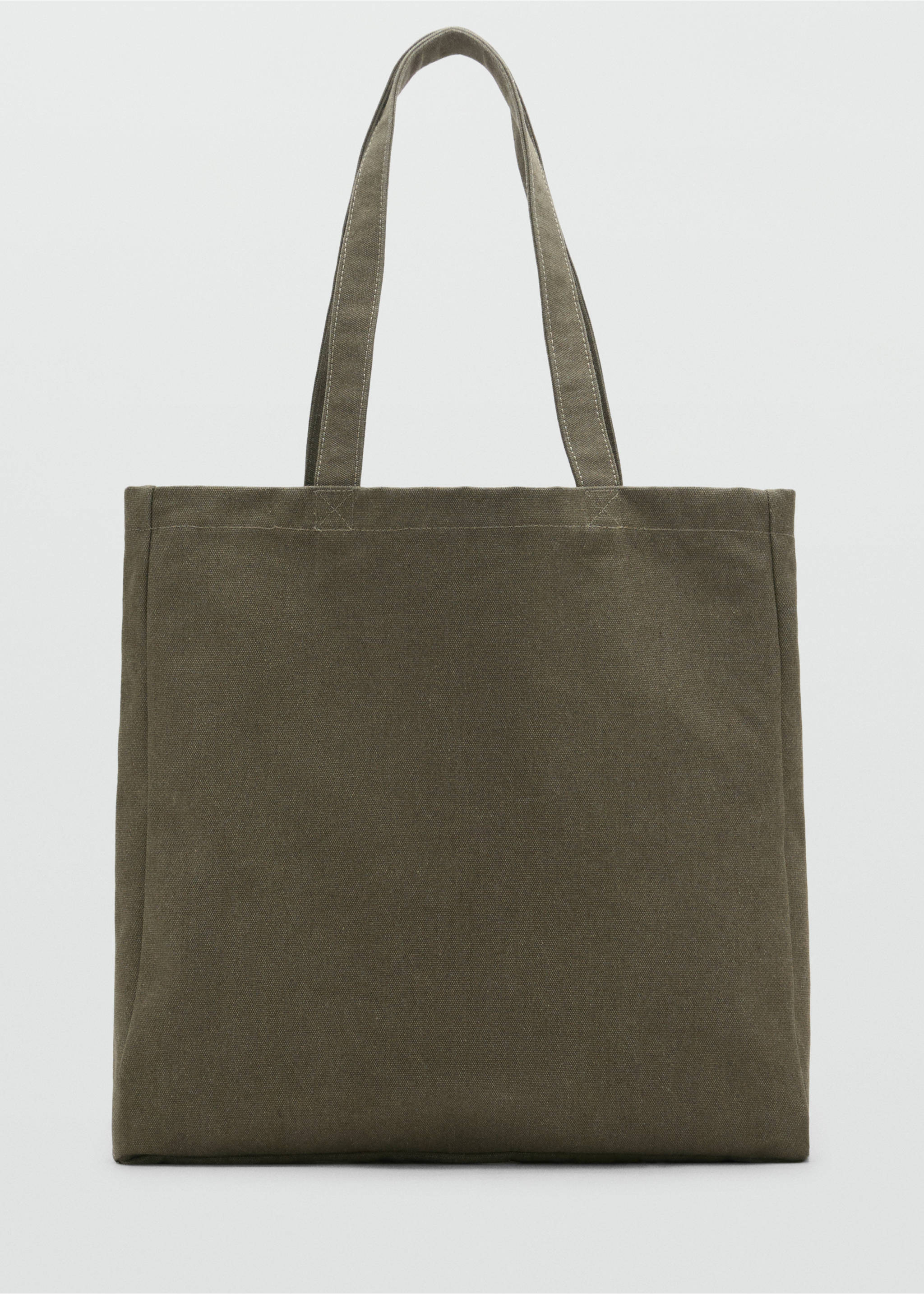 Sac cabas en coton - Article sans modèle, Kaki. Ref: 17031204-00.