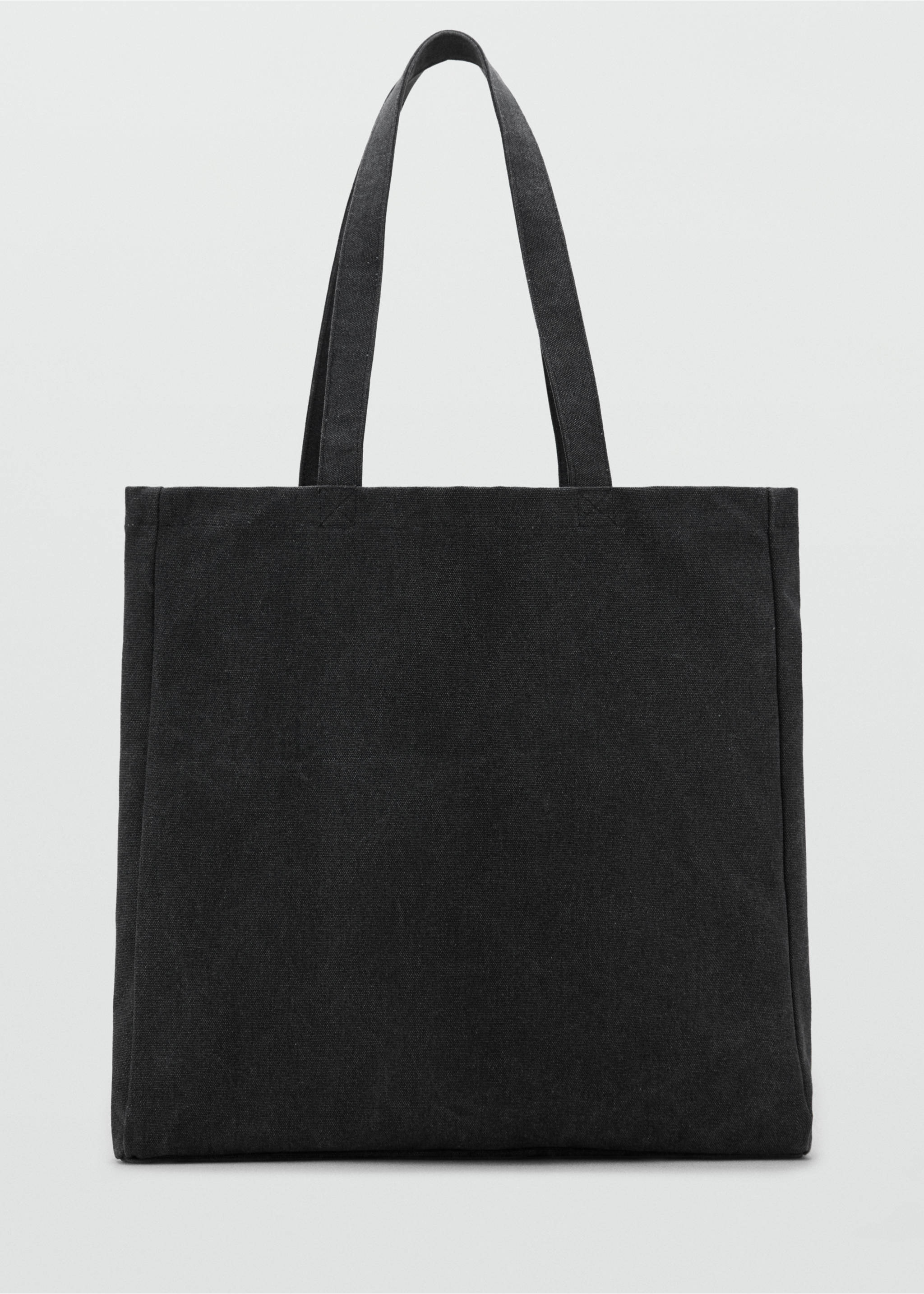 Sac cabas en coton - Article sans modèle, Noir. Ref: 17031204-00.