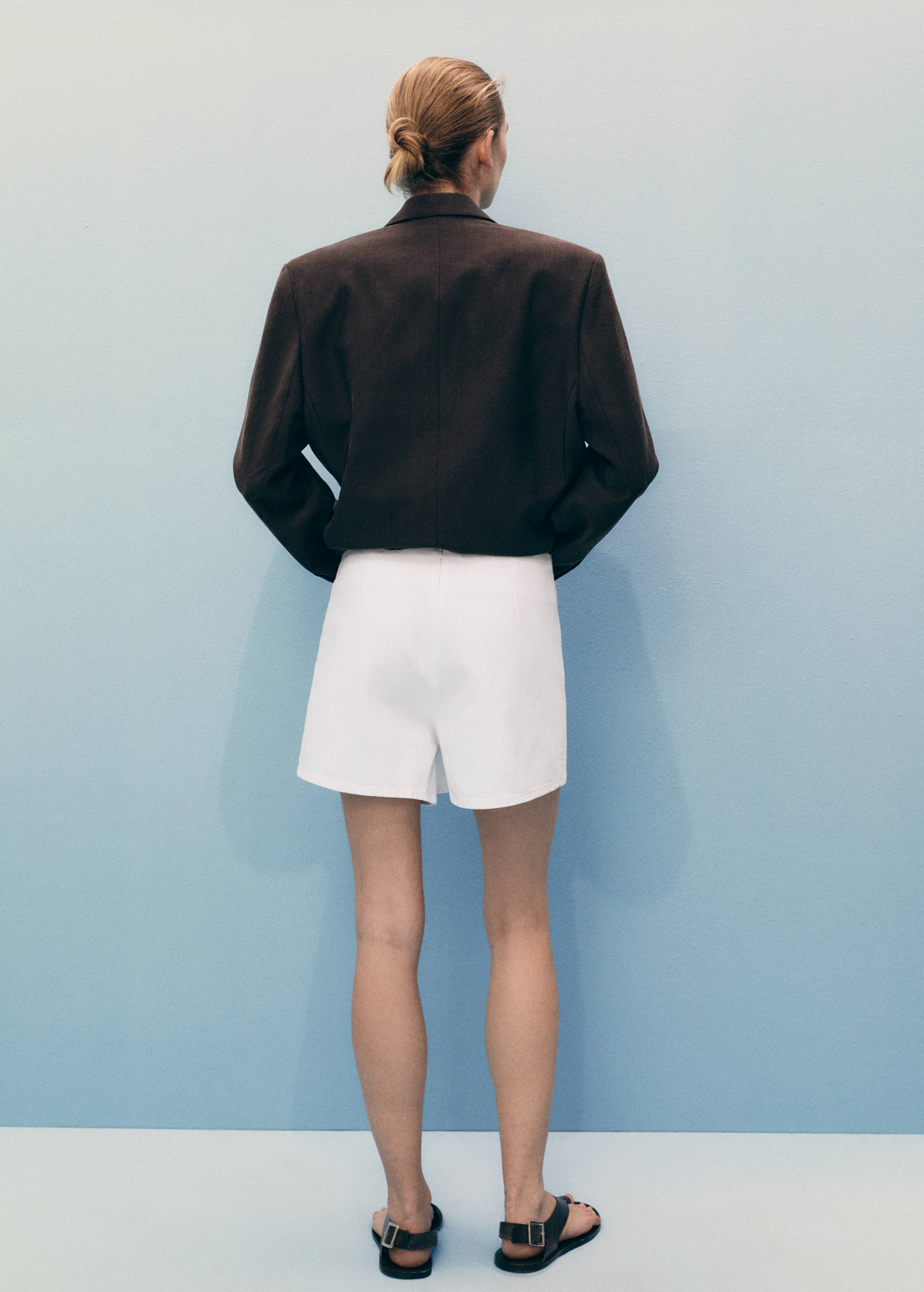 Überkreuzter Jeans-Hosenrock - Rückseite des Artikels