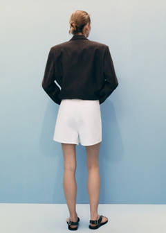 Wrapped denim skort — White 3