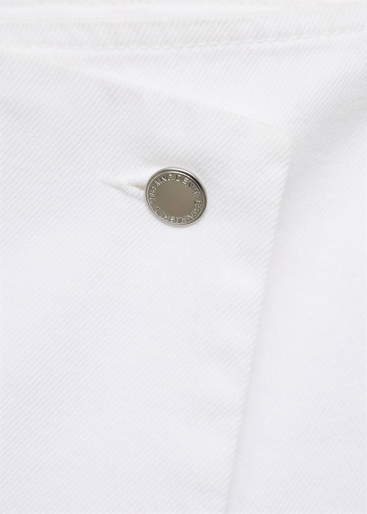 Wrapped denim skort — White