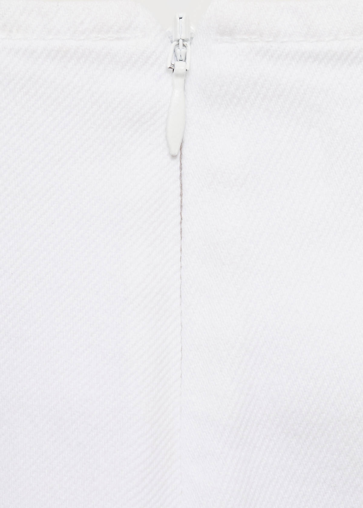 Wrapped denim skort — White