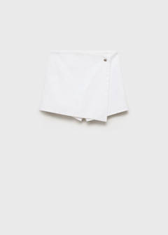 Wrapped denim skort — White 5