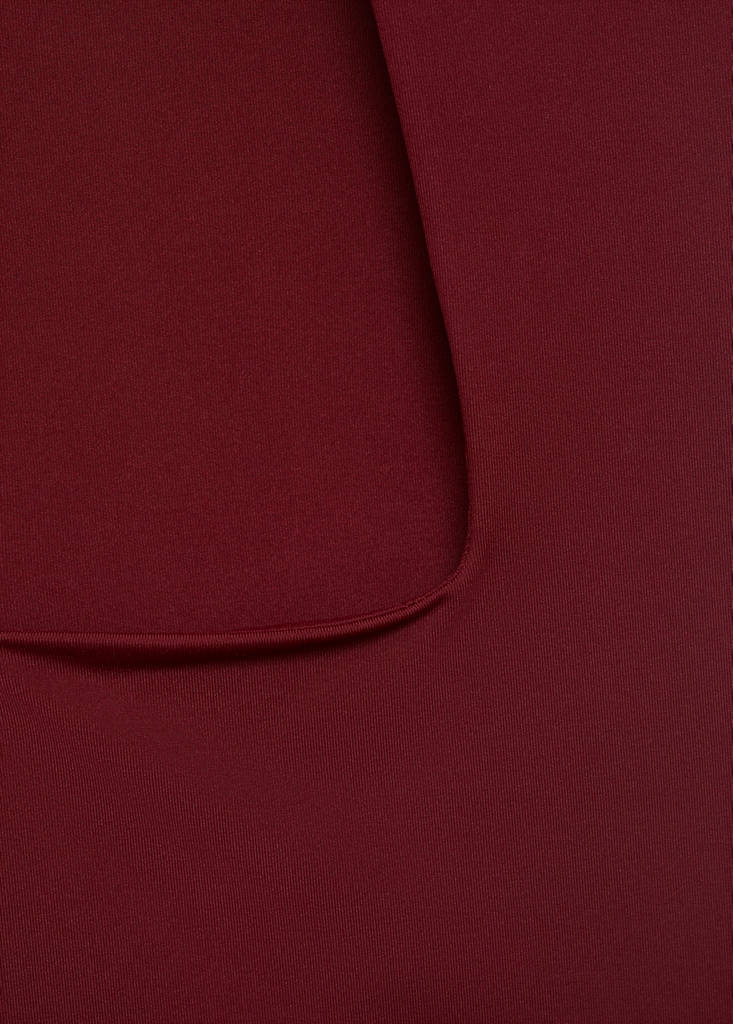 Fitted top with wide straps — Burgundy