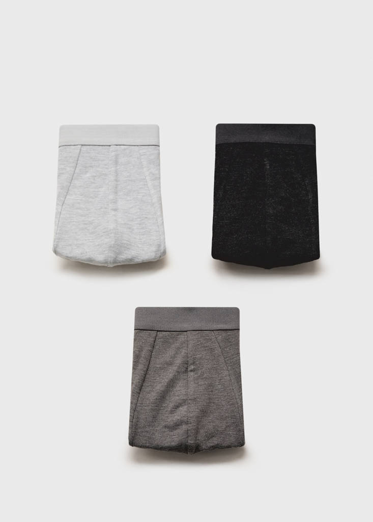 MANGO MAN - Lot 3 slips combinés gris - L