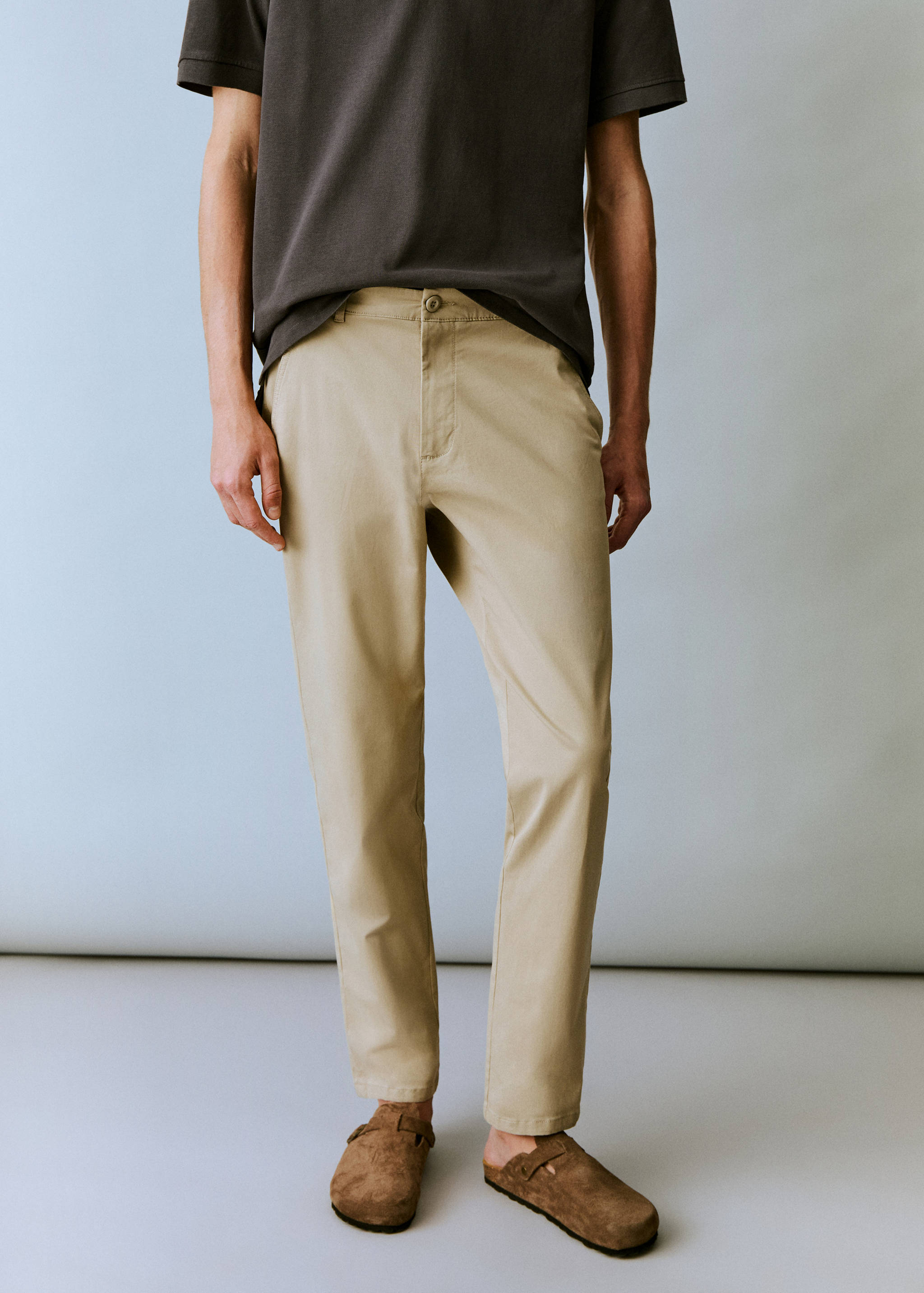 Cotton chinos - Medium plane