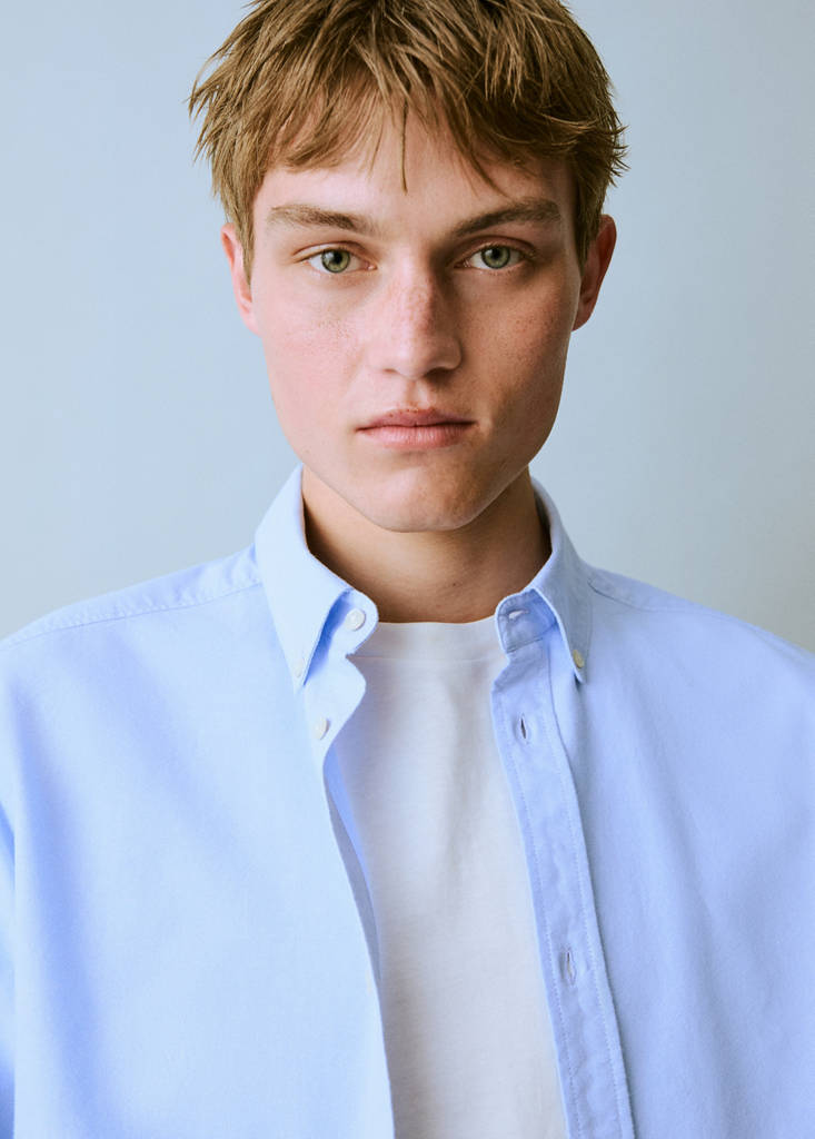 Oxford cotton shirt — Sky Blue