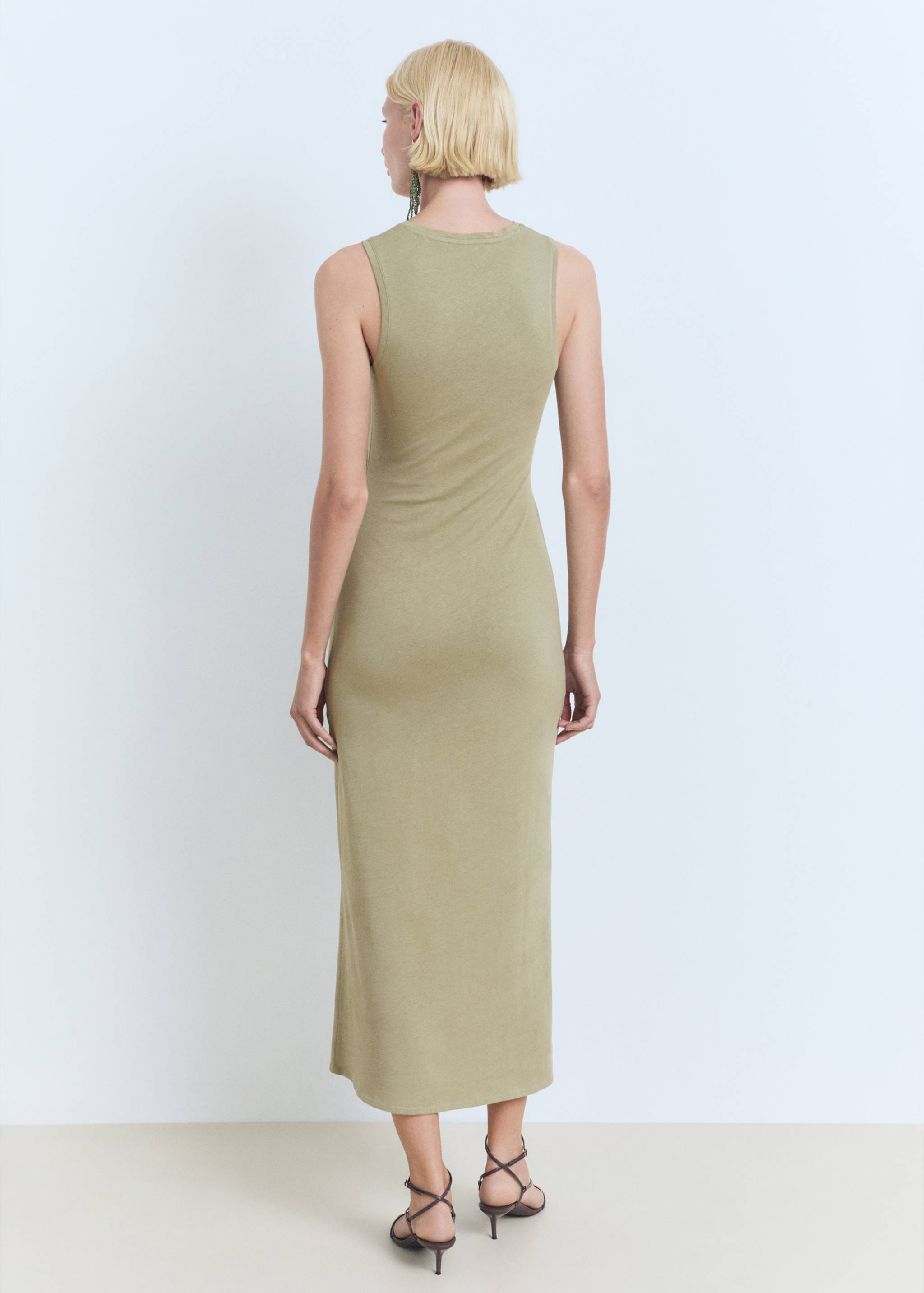 Robe midi coton nœud - Verso de l’article