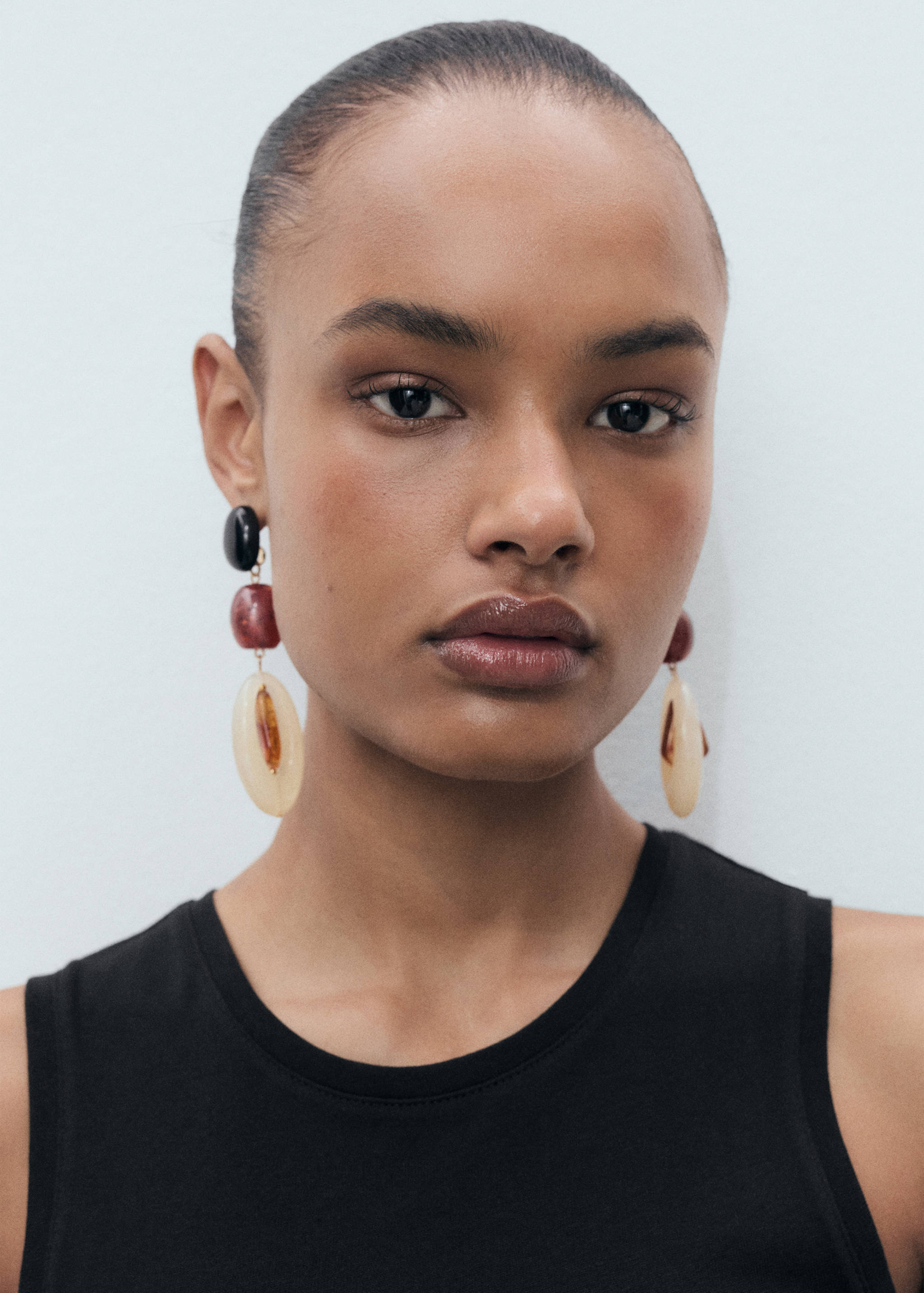 Cotton midi-dress with knot detail - Details of the article 1