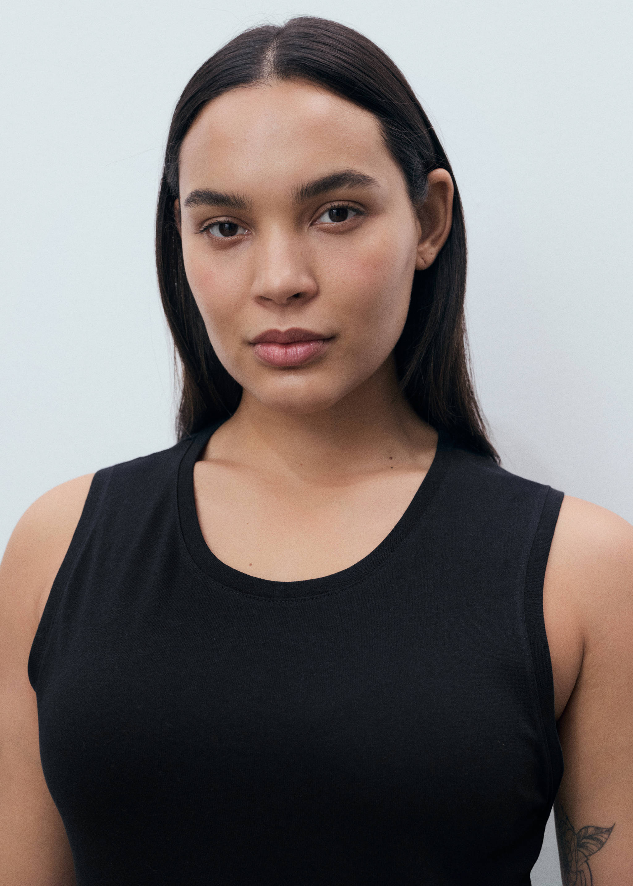 Cotton midi-dress with knot detail - Details of the article 4