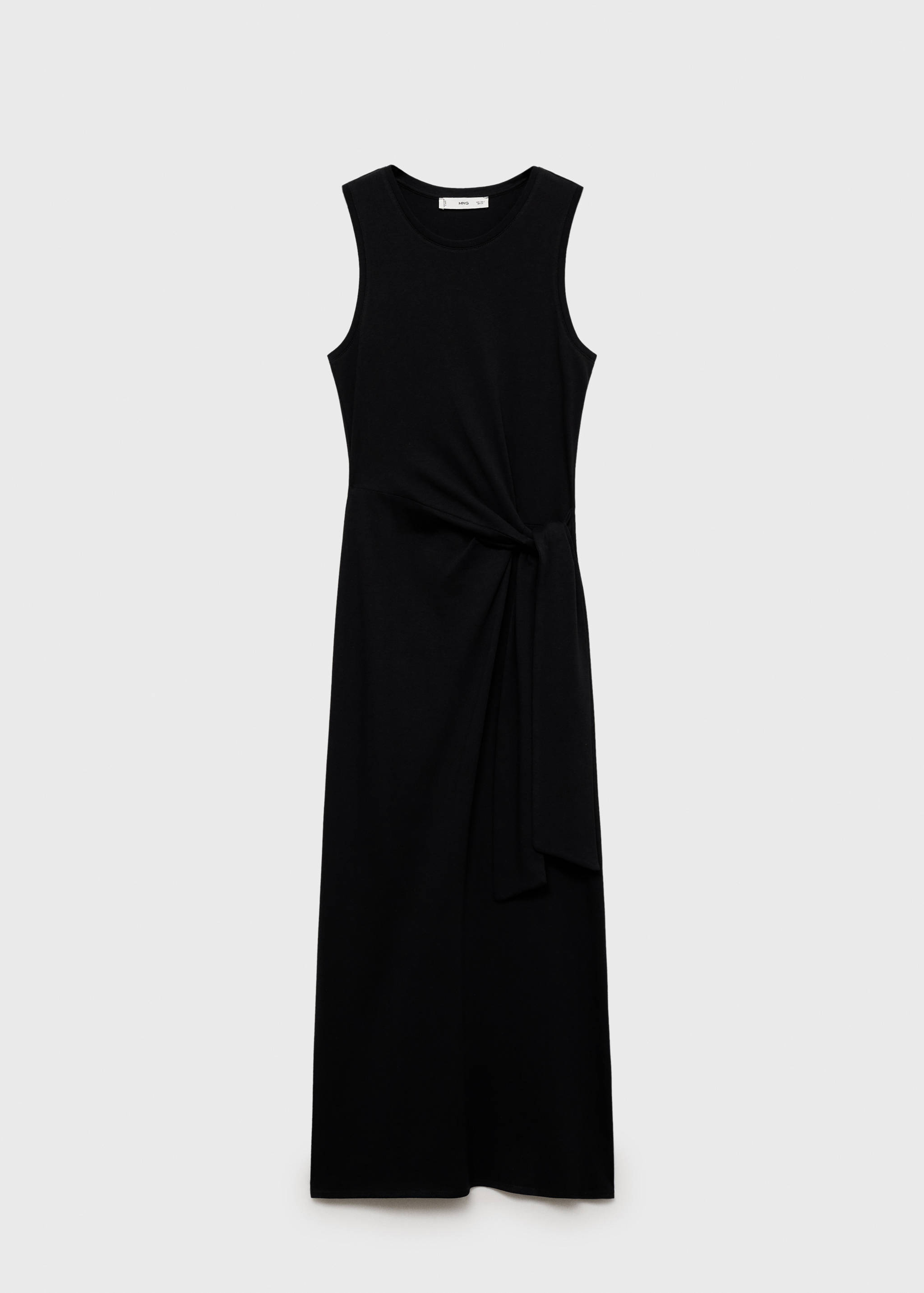 Cotton midi-dress with knot detail - Article without model