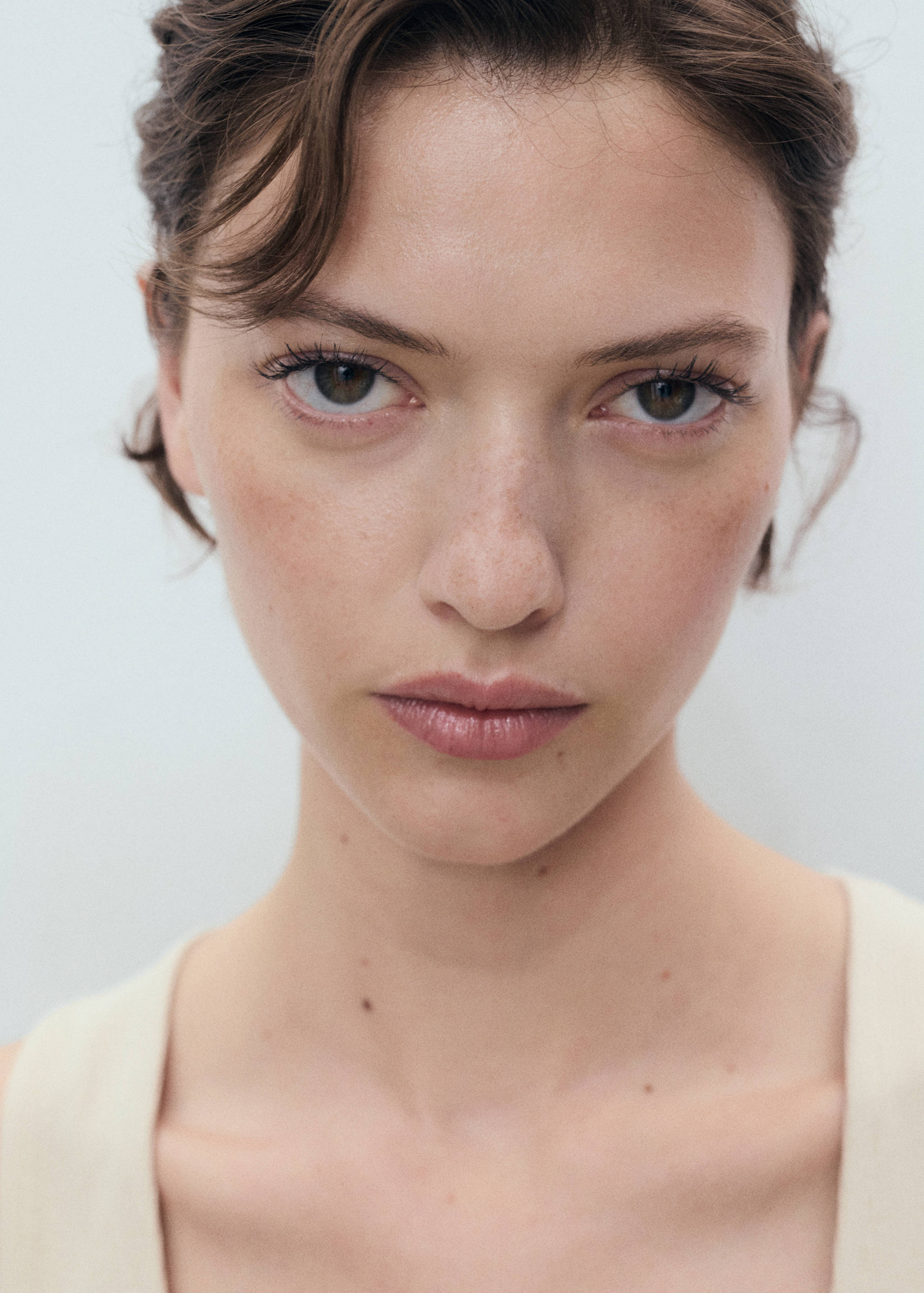 Vestido evasé tejido combinado - Detalle del artículo 1