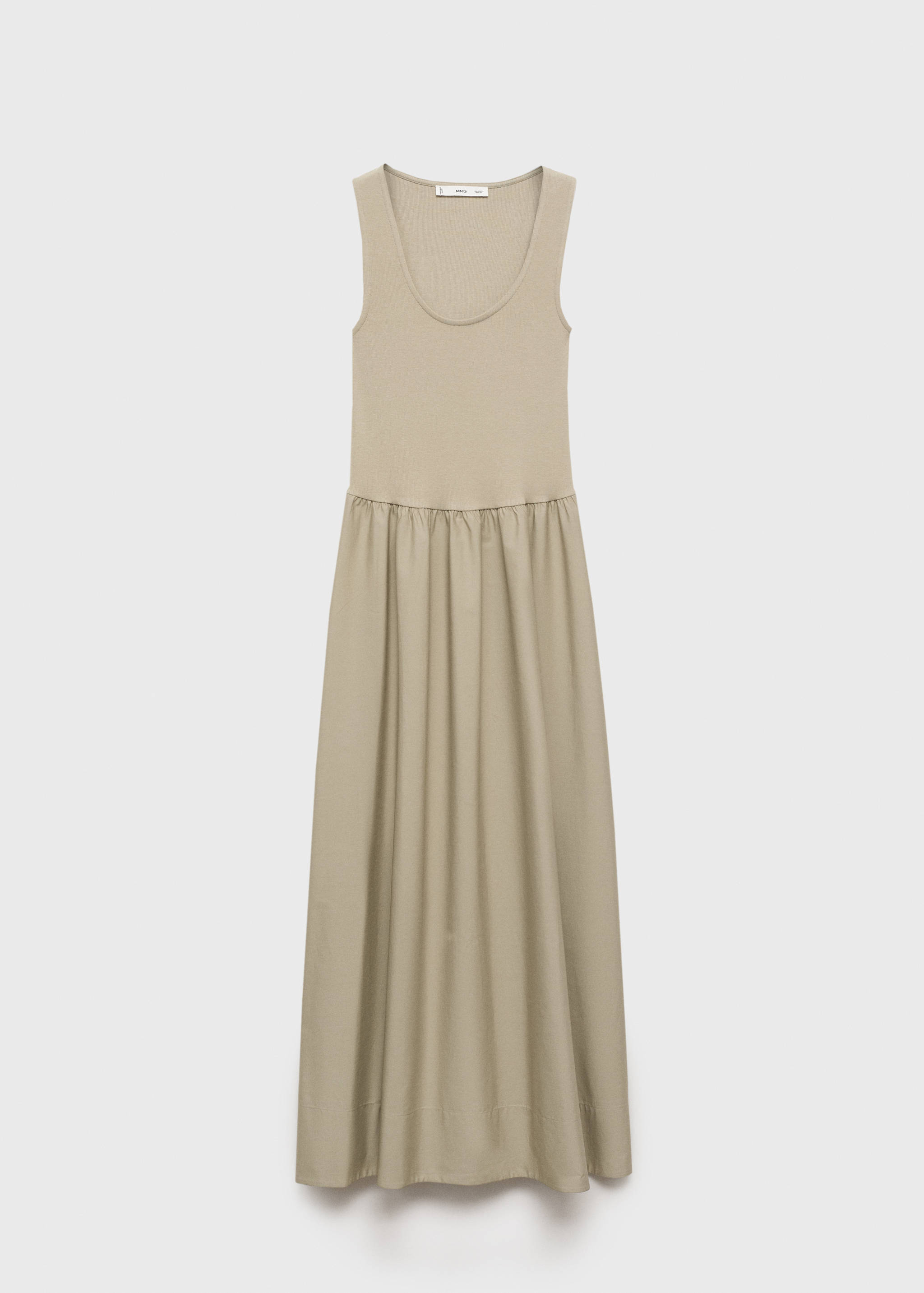 Vestido evasé tejido combinado - Artículo sin modelo