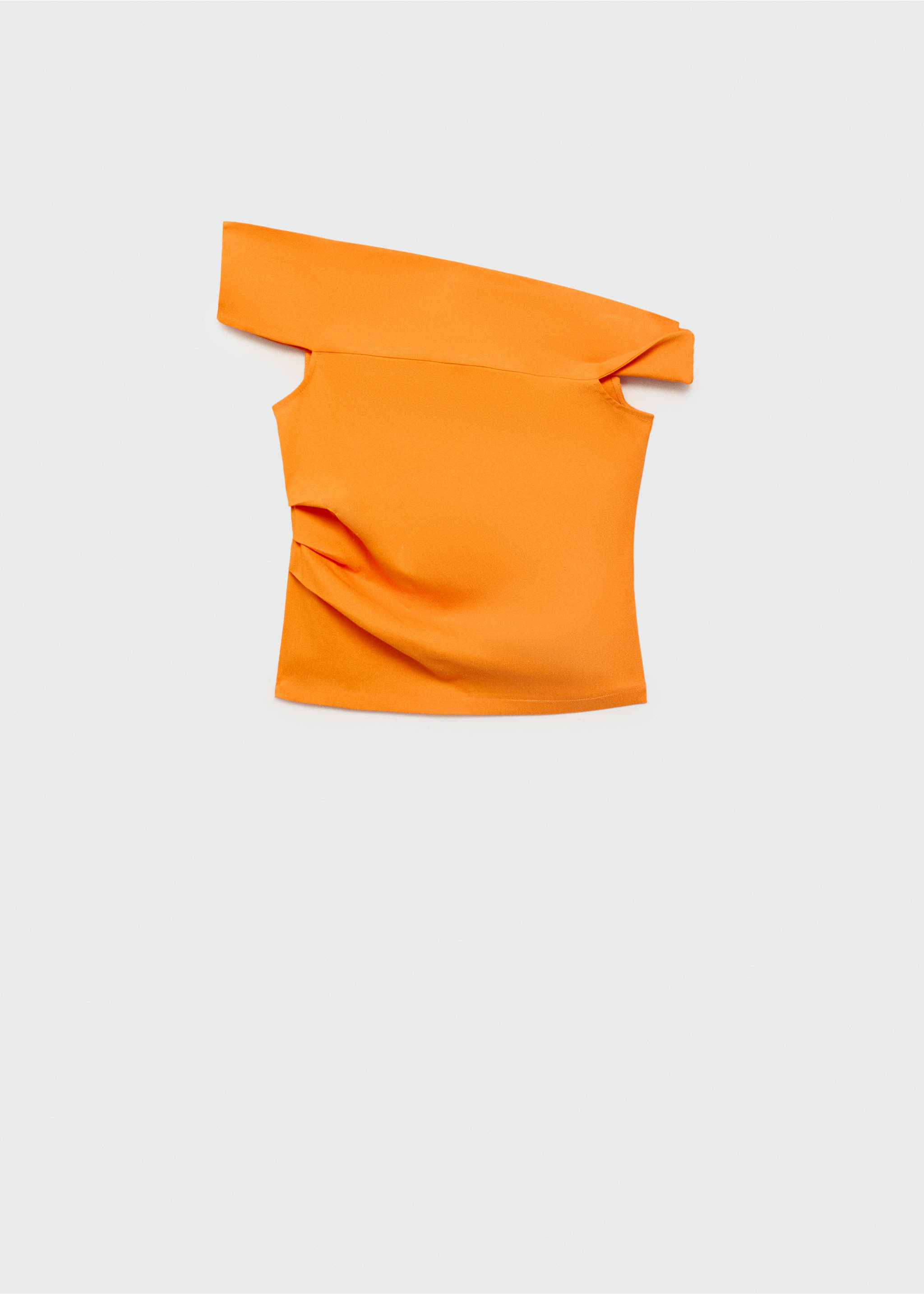 Asymmetrical strapless top - Article without model, Orange. Ref: 17031221-00.