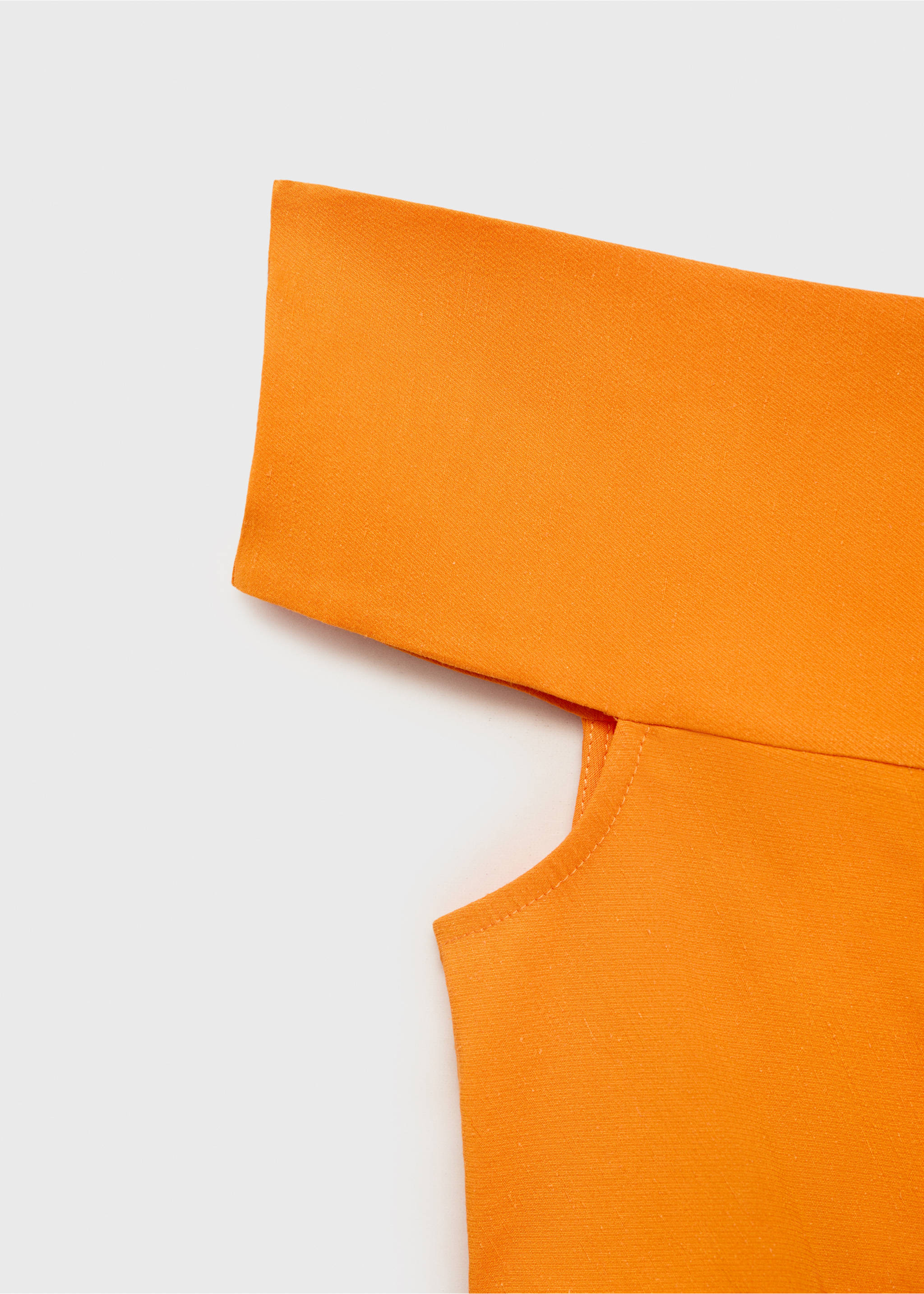 Asymmetrical strapless top - Details of the article 0, Orange. Ref: 17031221-00.