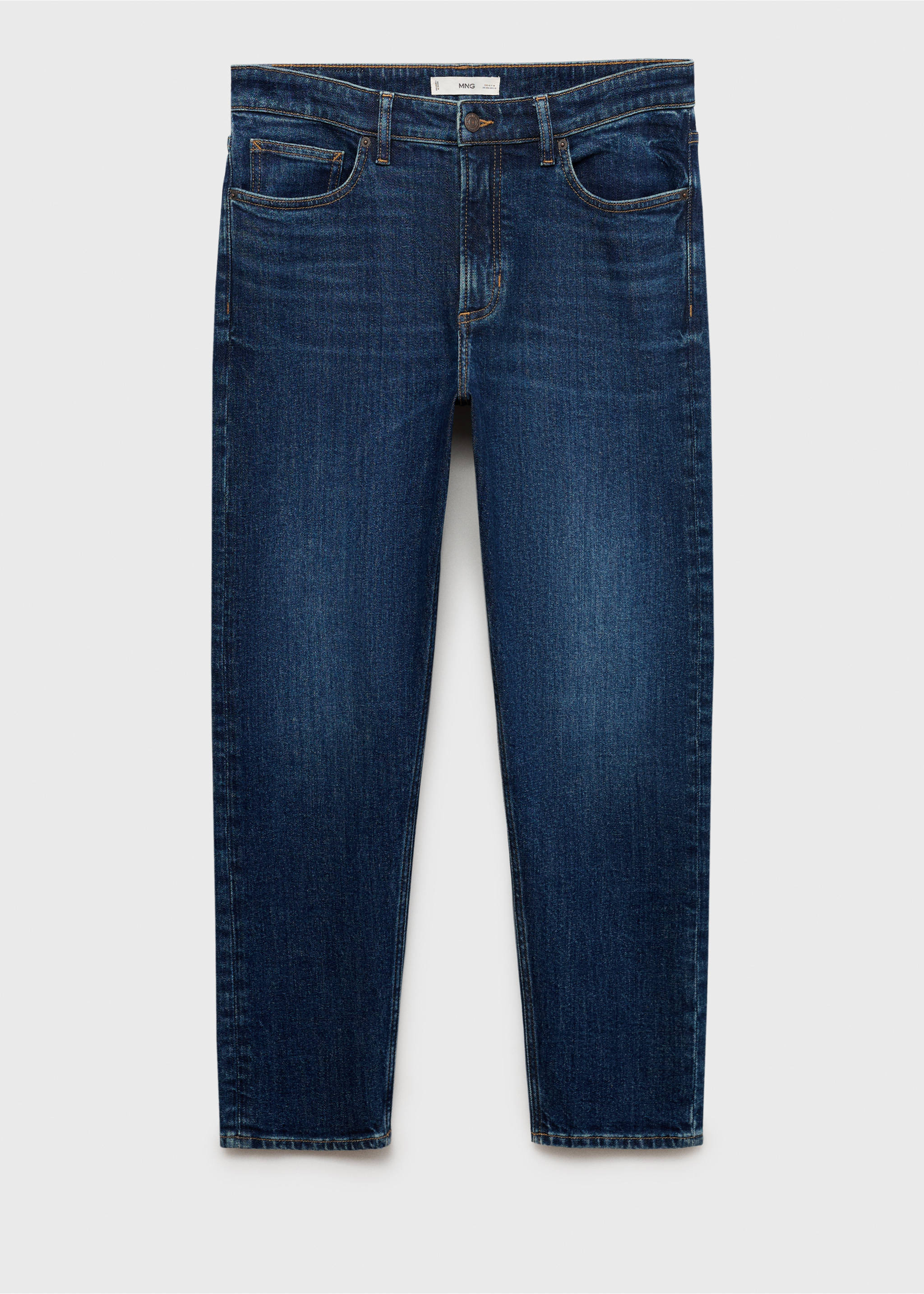 Джинсы Ben cropped tapered fit - Изделие без модели, Темно-синий. Ref: 17031222-00.