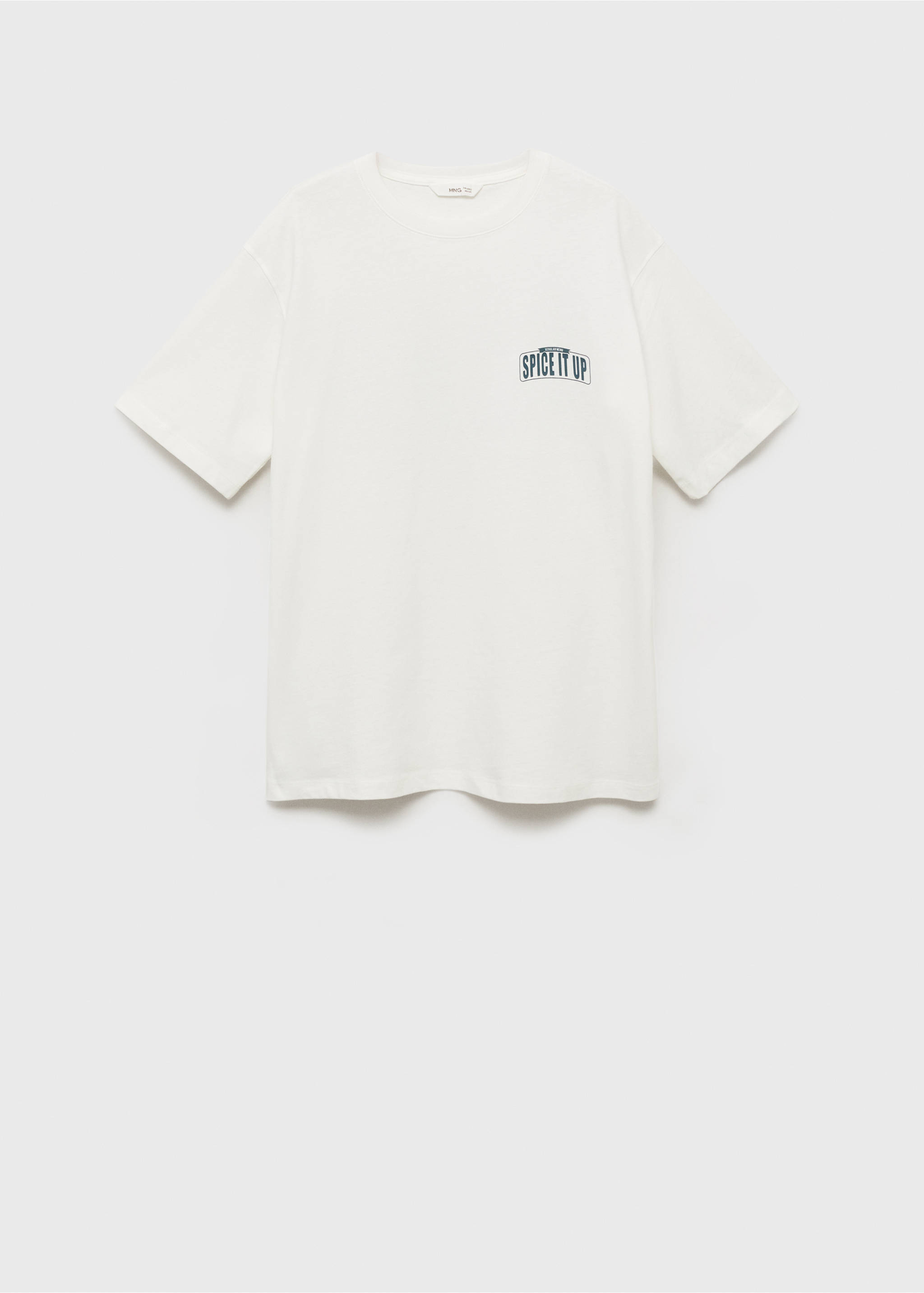 Short-sleeved printed t-shirt - Article without model, Off White. Ref: 17031224-00.