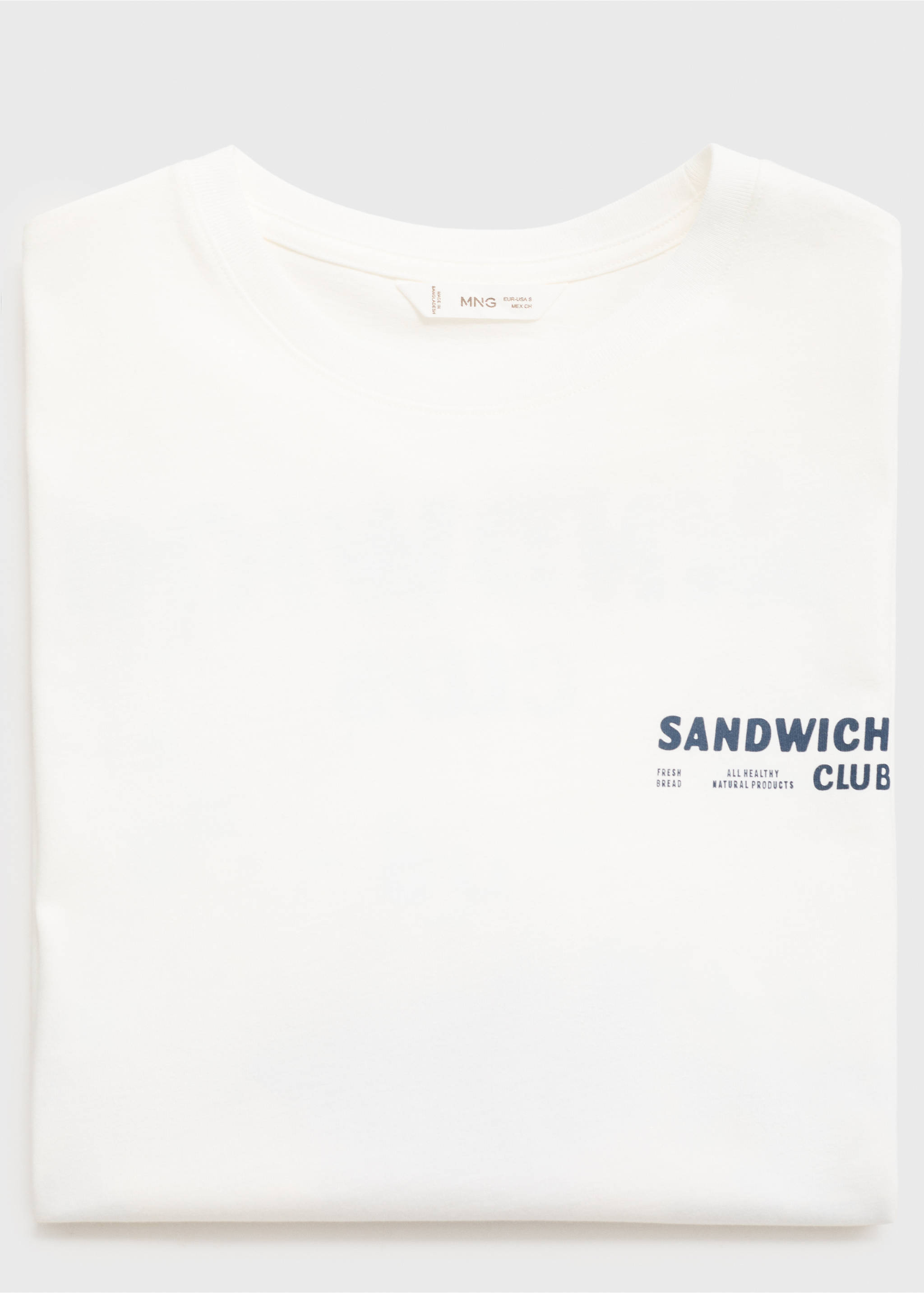 Short-sleeved printed t-shirt - Details of the article 8, Off White. Ref: 17031225-00.
