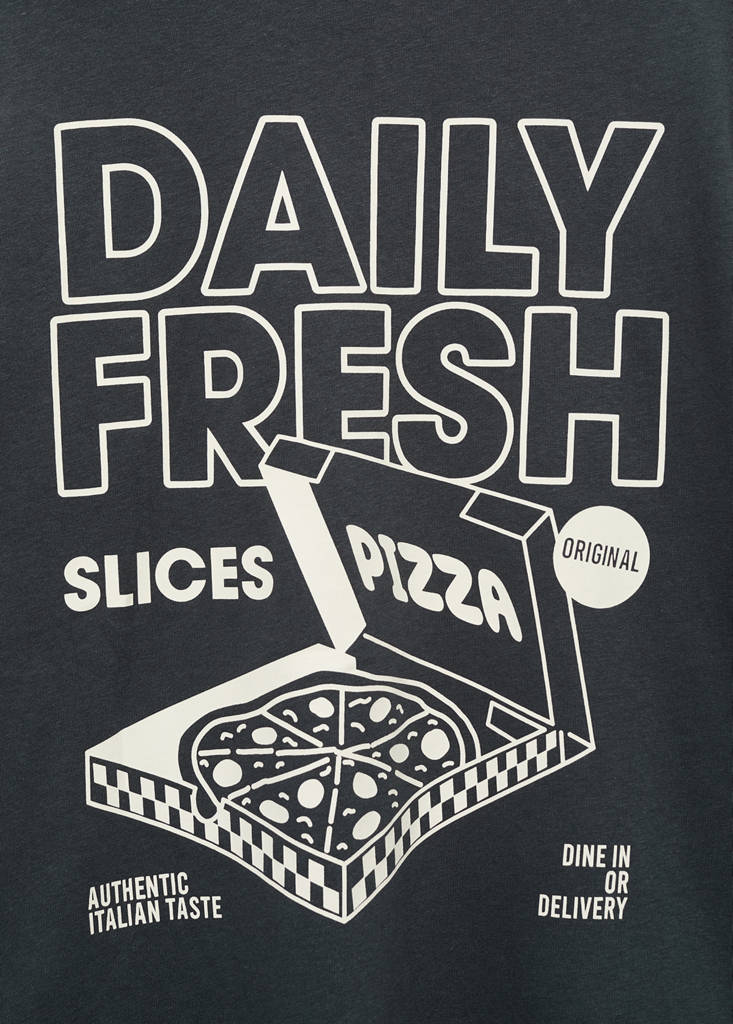 Short-sleeved printed t-shirt — Charcoal
