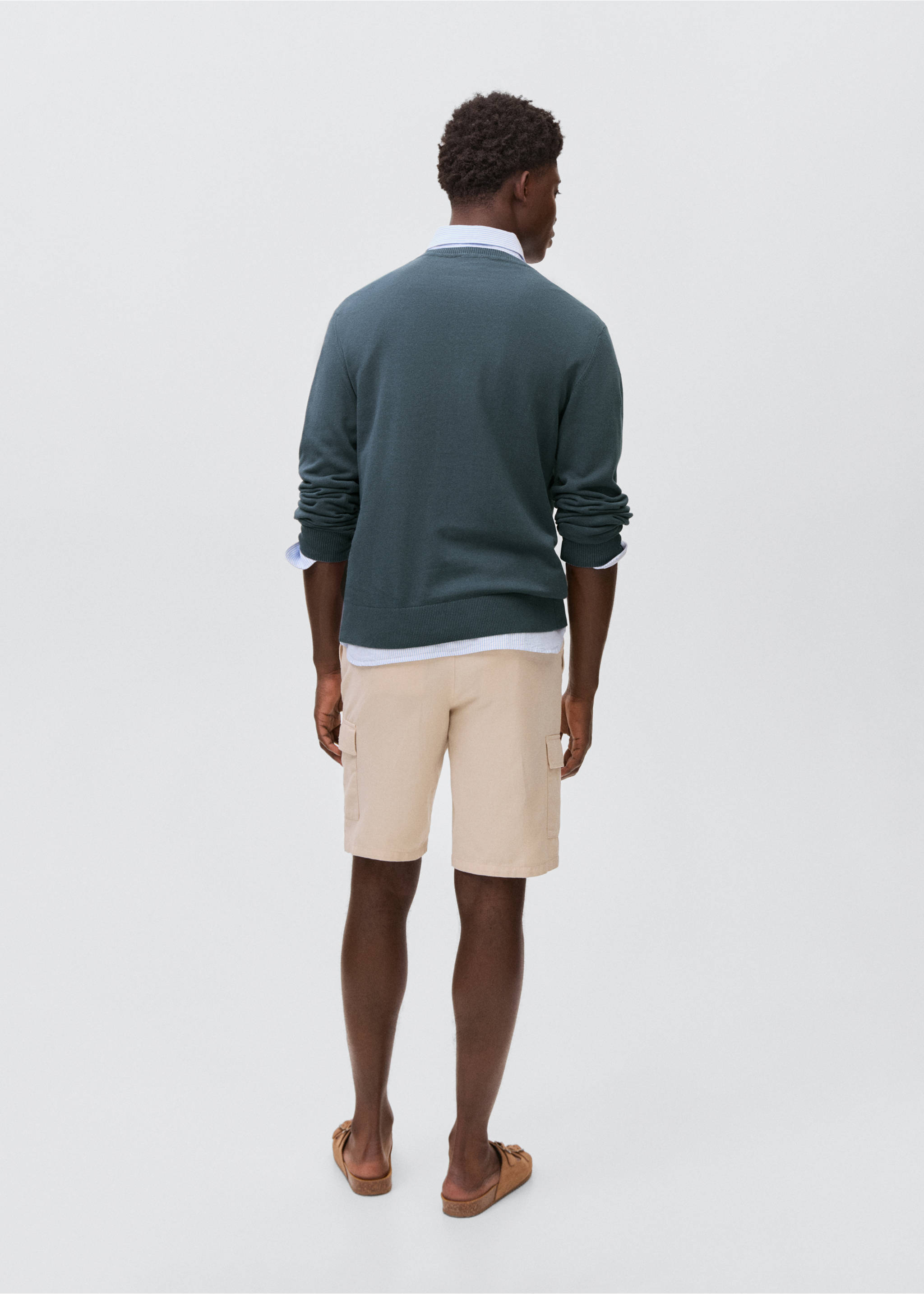 Jersey punto algodón - Reverso del artículo, Azul petróleo. Ref: 17031228-00.