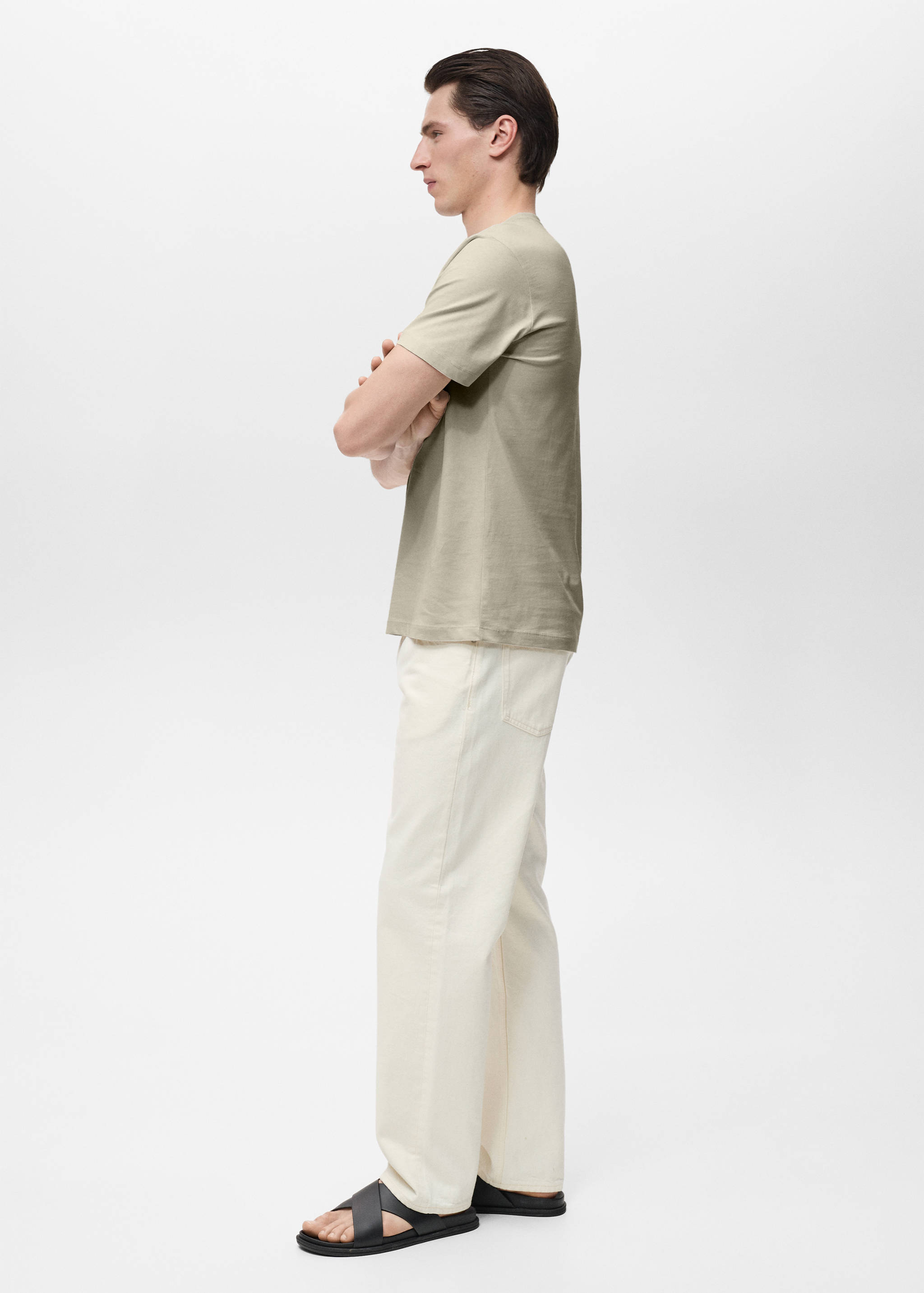 Футболка slim fit 100% хлопок - Деталь изделия 2