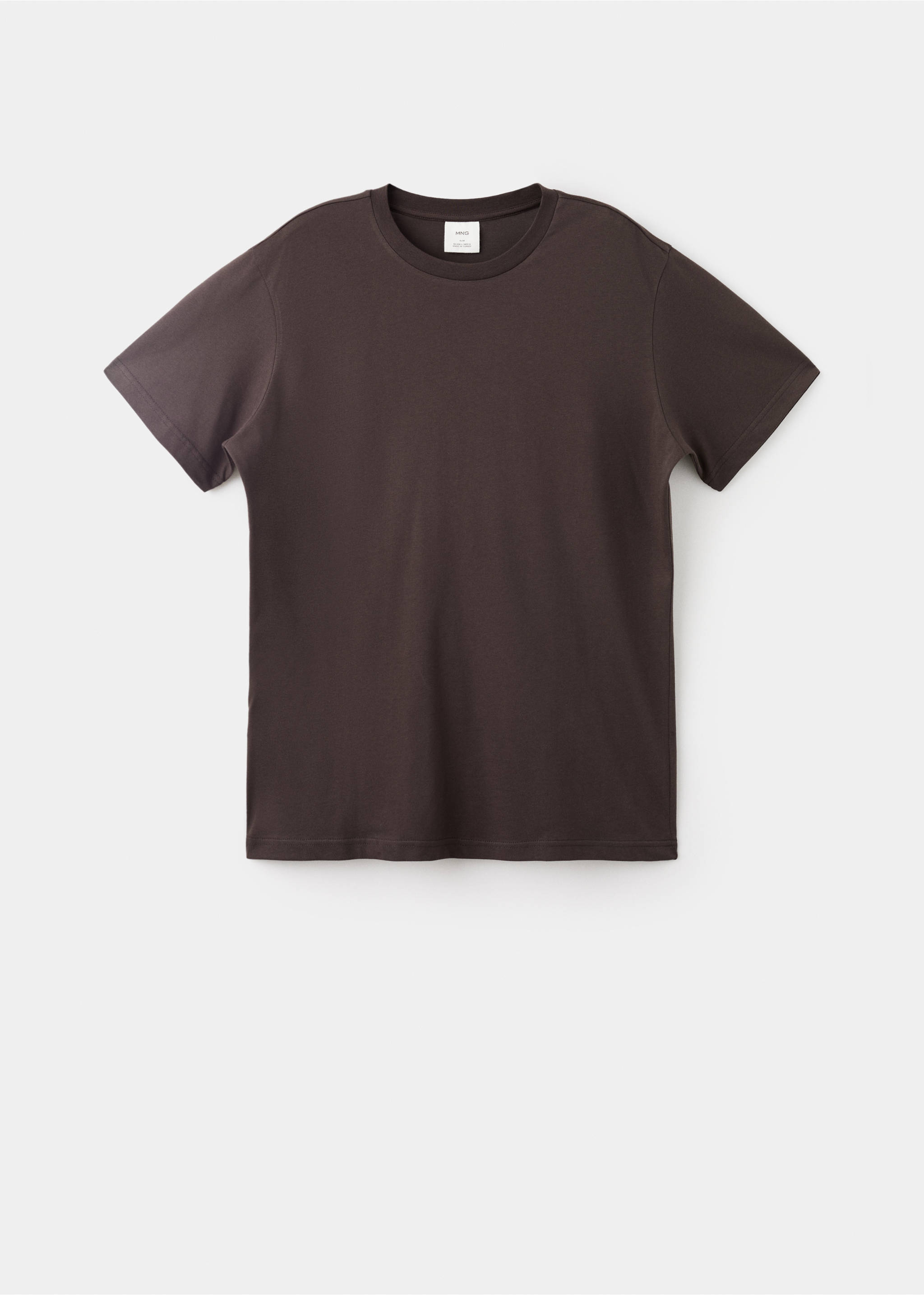 Футболка slim fit 100% хлопок - Изделие без модели, Шоколадный. Ref: 17031230-00.