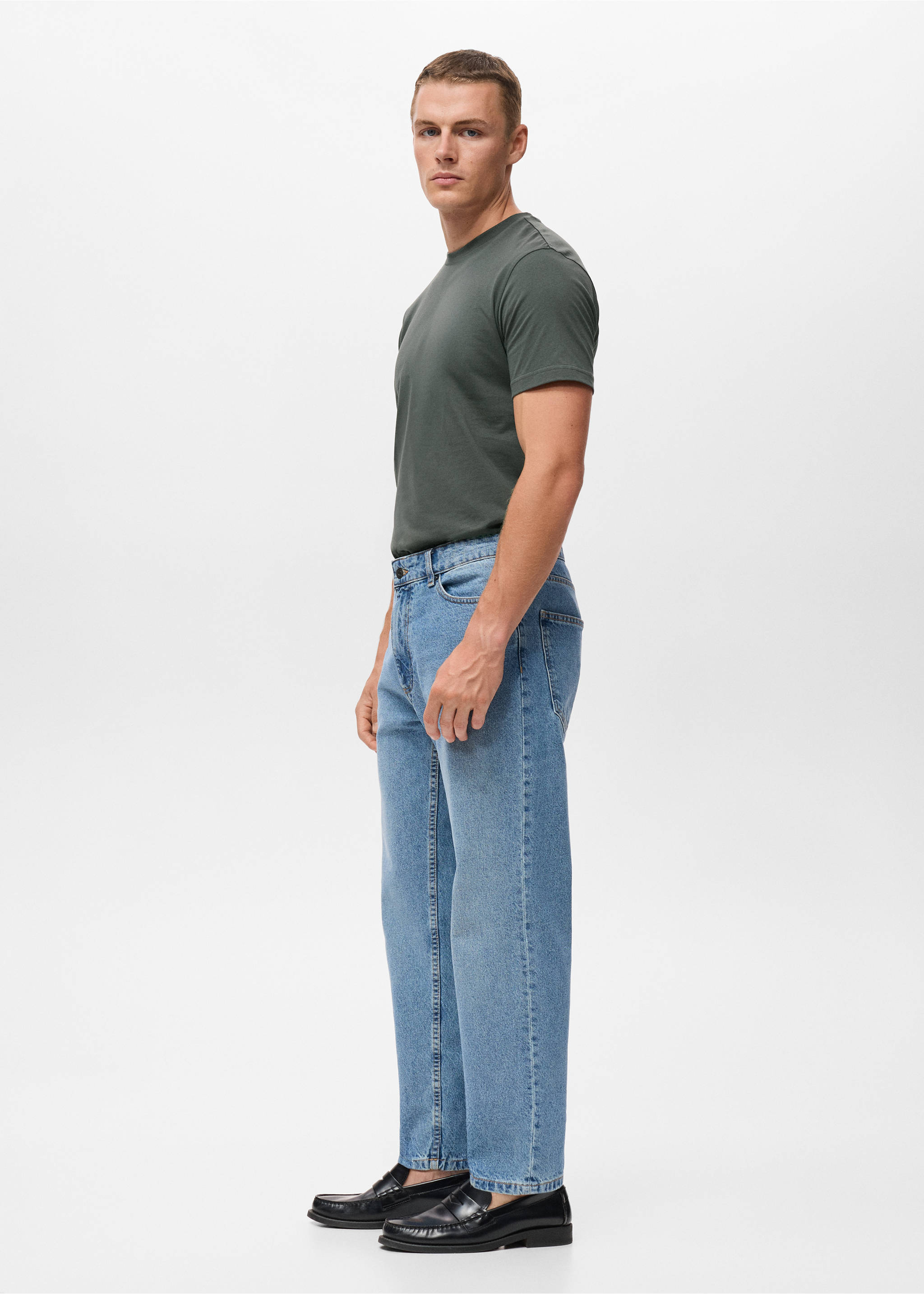 Camiseta slim fit 100% algodón - Detalle del artículo 2, Topo. Ref: 17031230-00.