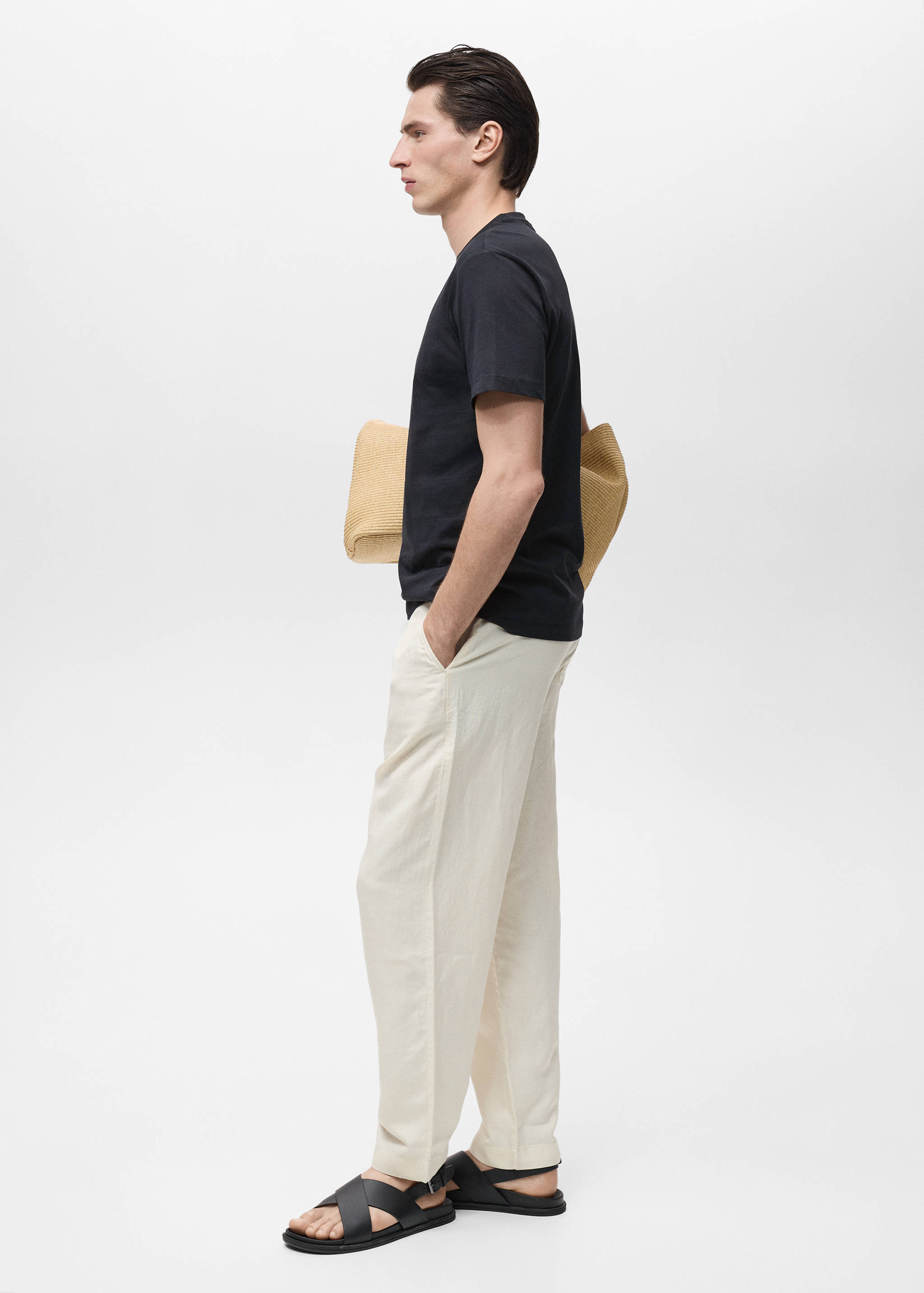 Футболка slim fit 100% хлопок - Деталь изделия 2