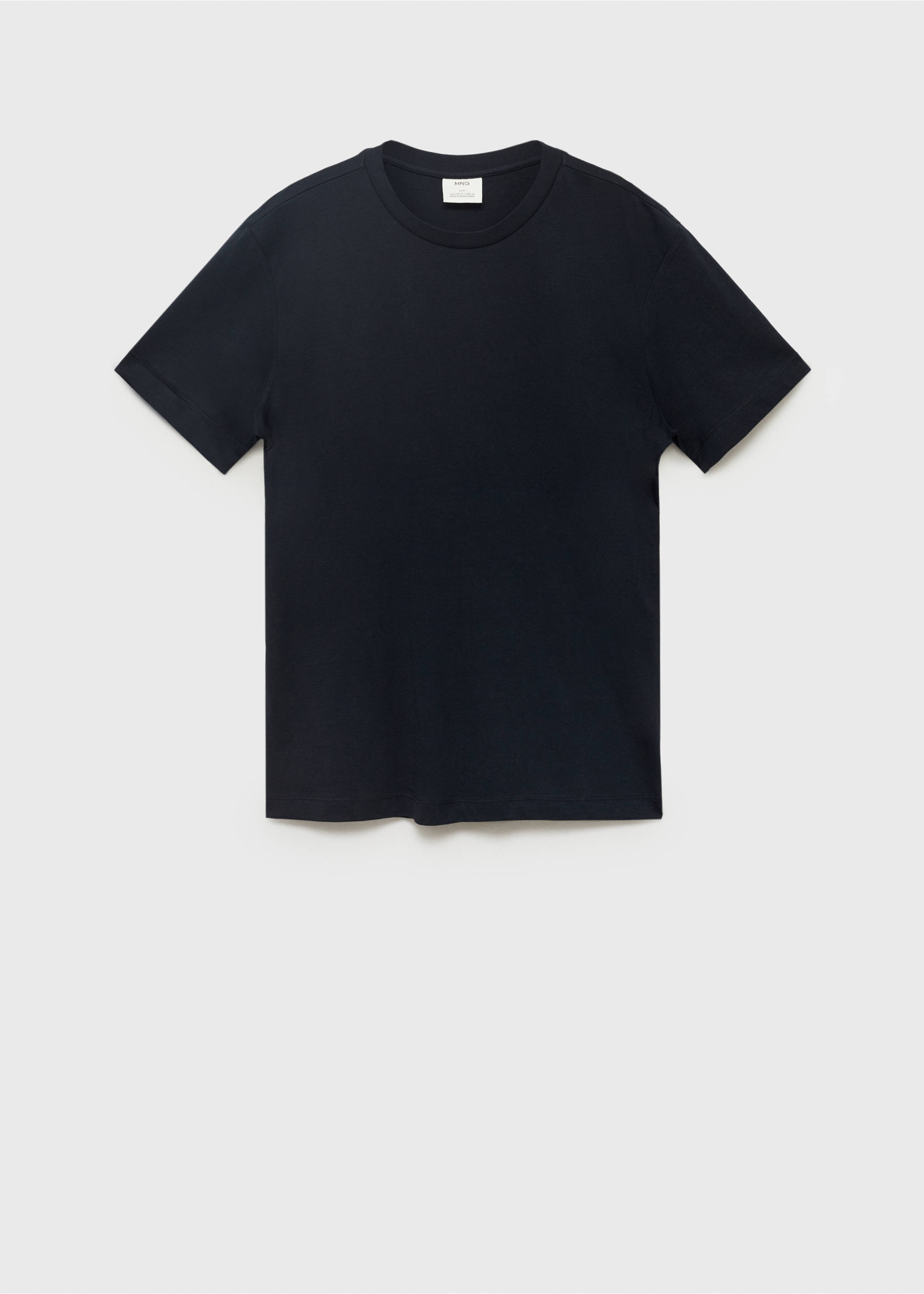 Camiseta slim fit 100% algodón - Artículo sin modelo, Azul marino oscuro. Ref: 17031230-00.