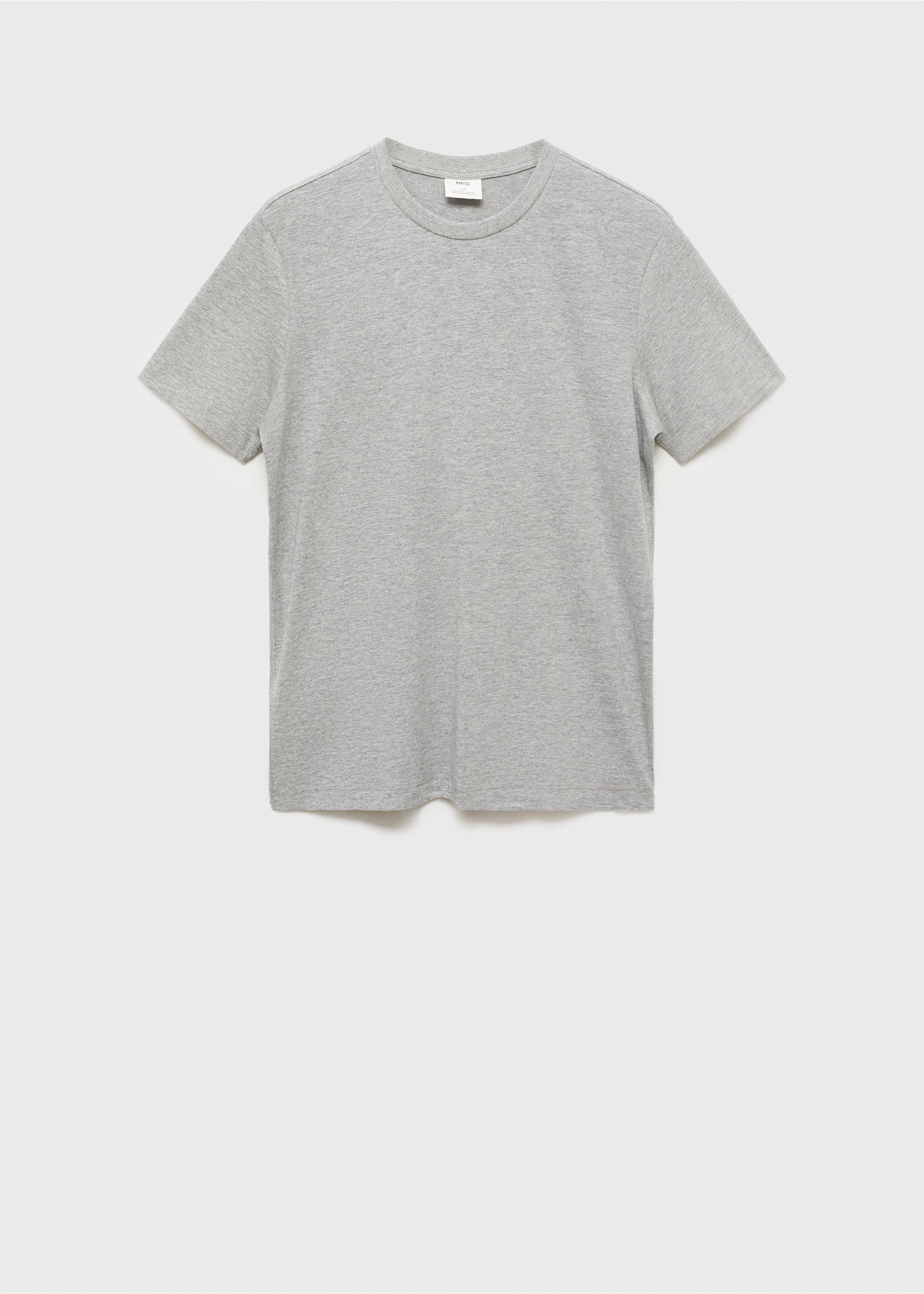 100% cotton slim-fit t-shirt - Article without model, Medium Heather Grey. Ref: 17031230-00.