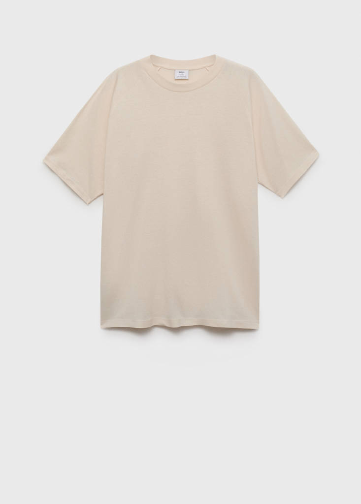 Relaxed-fit cotton-linen t-shirt — Sand