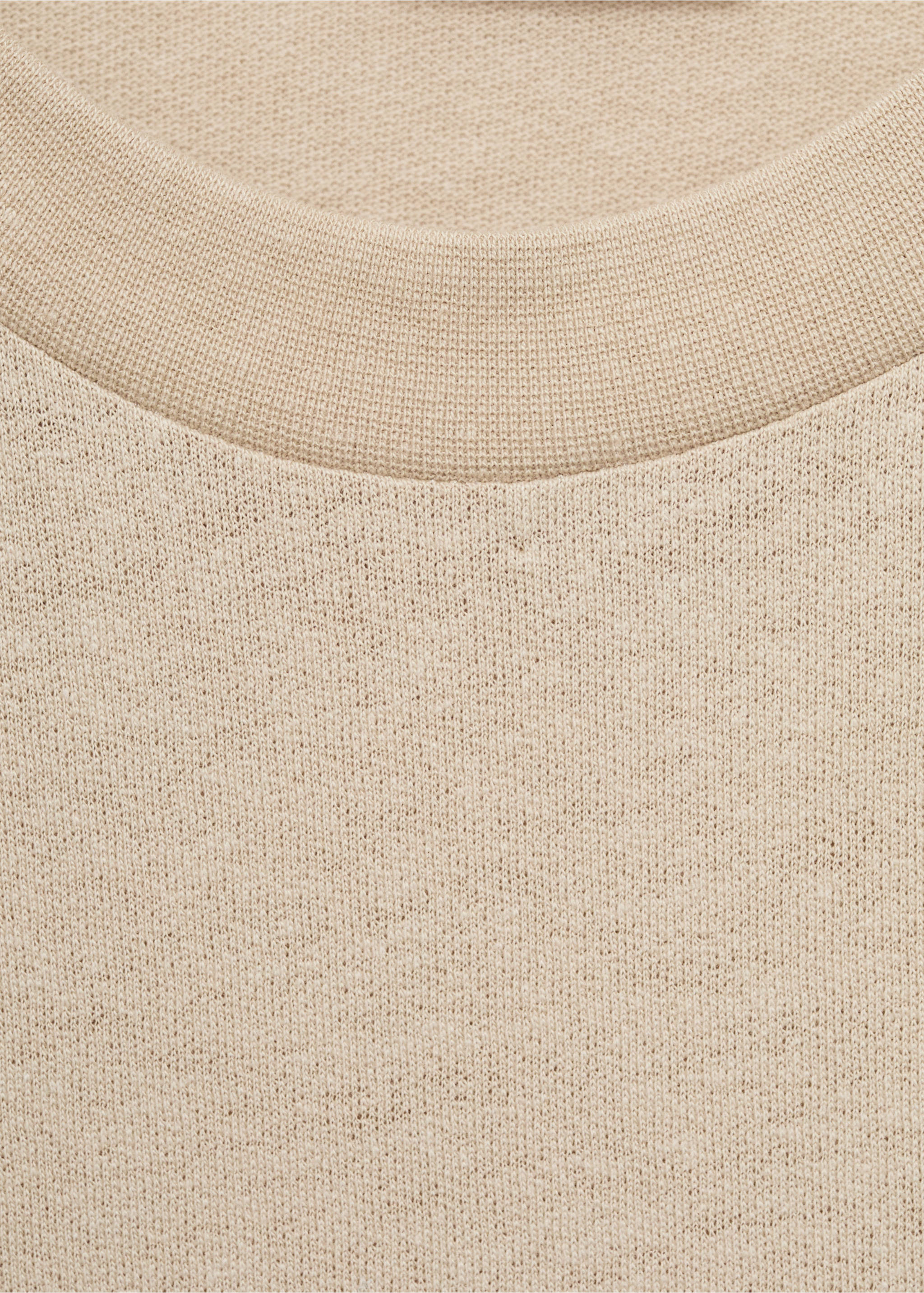 Camiseta algodón lino relaxed fit - Detalle del artículo 8, Beige. Ref: 17031231-00.