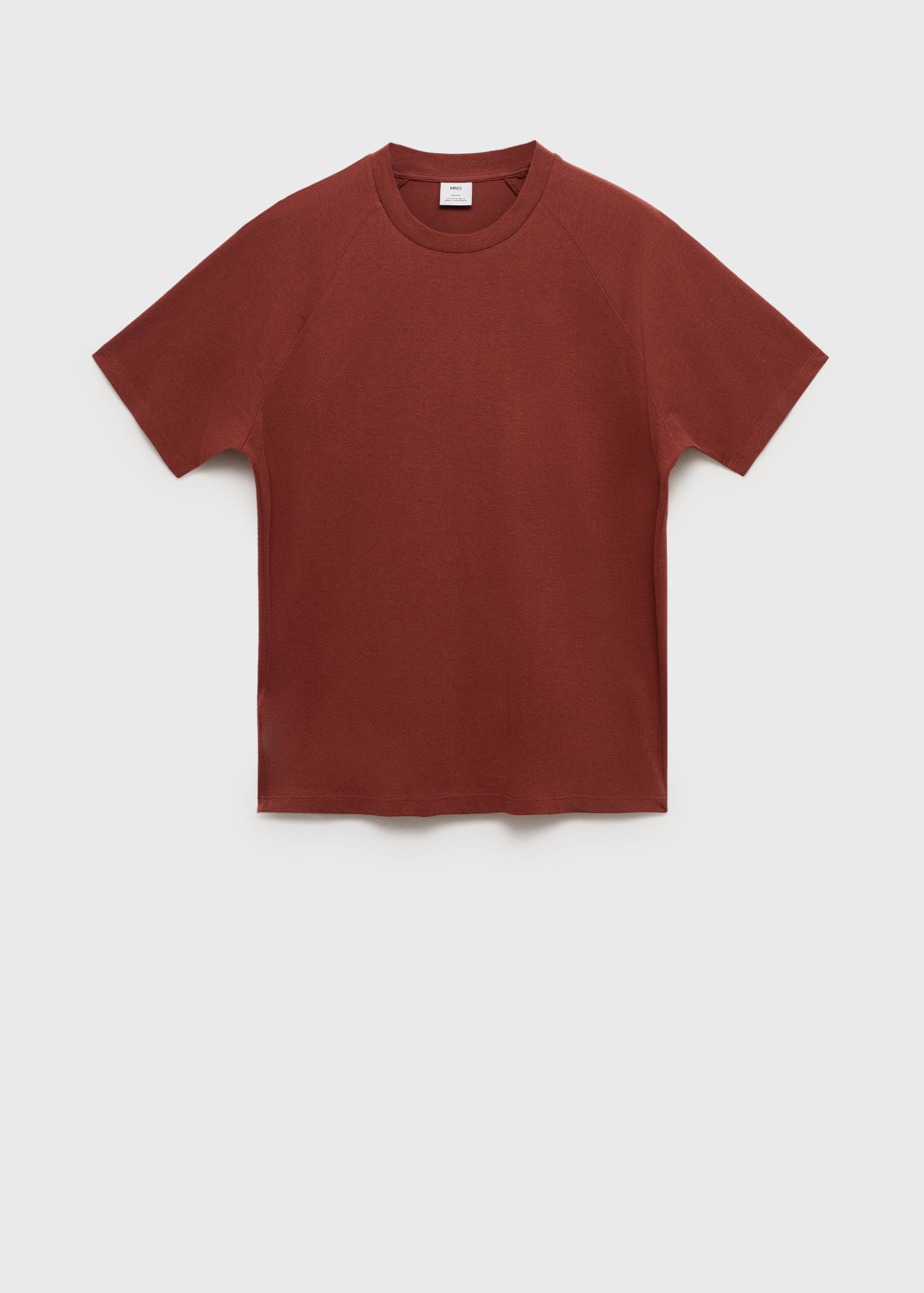 تيشيرت قطن ولينون بقصة مريحة - منتج دون نموذج