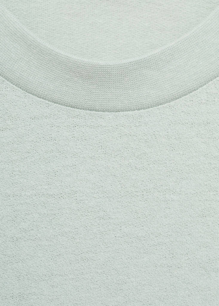Relaxed-fit cotton-linen t-shirt — Aqua Green
