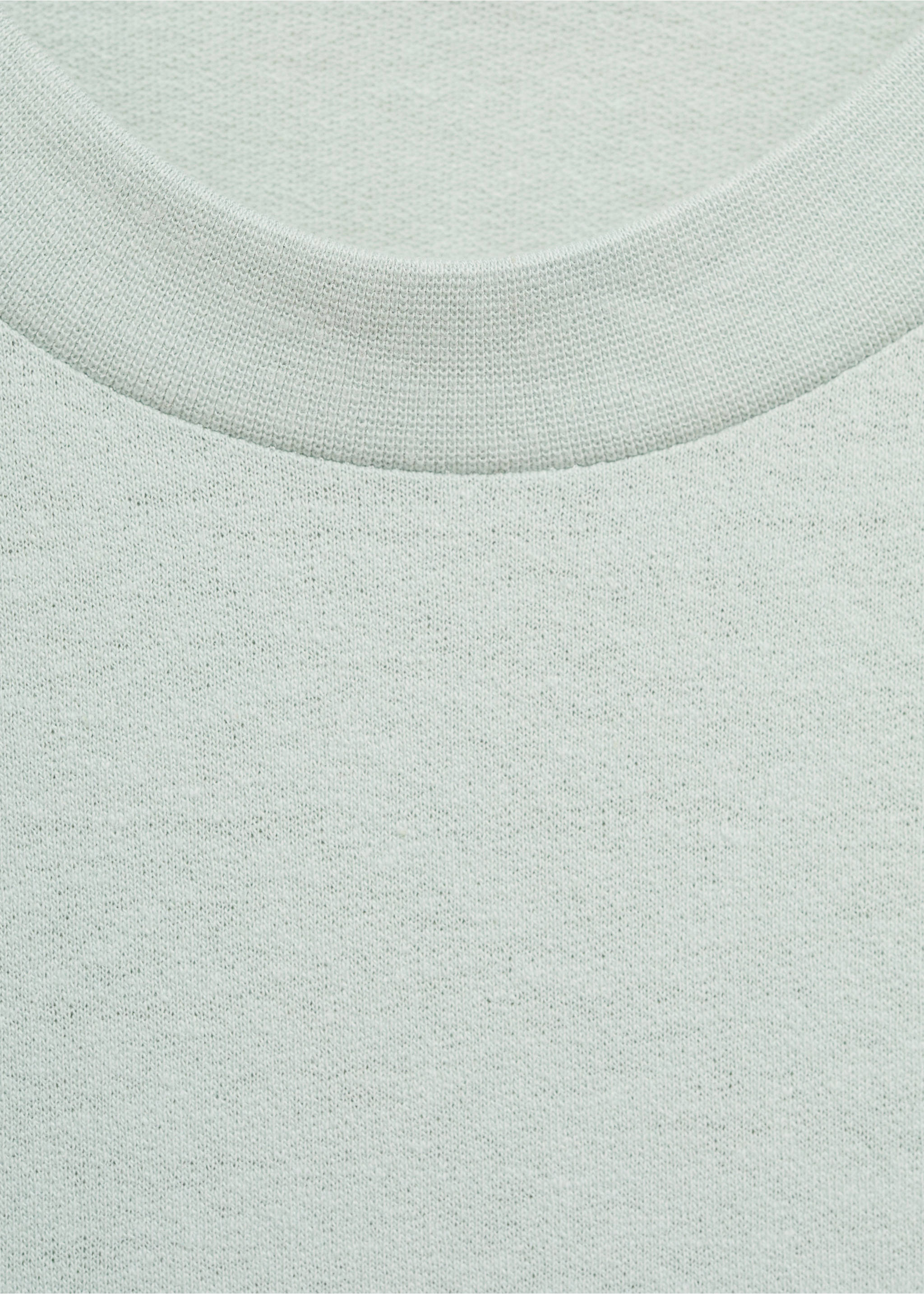 Camiseta algodón lino relaxed fit - Detalle del artículo 8, Verde agua. Ref: 17031231-00.